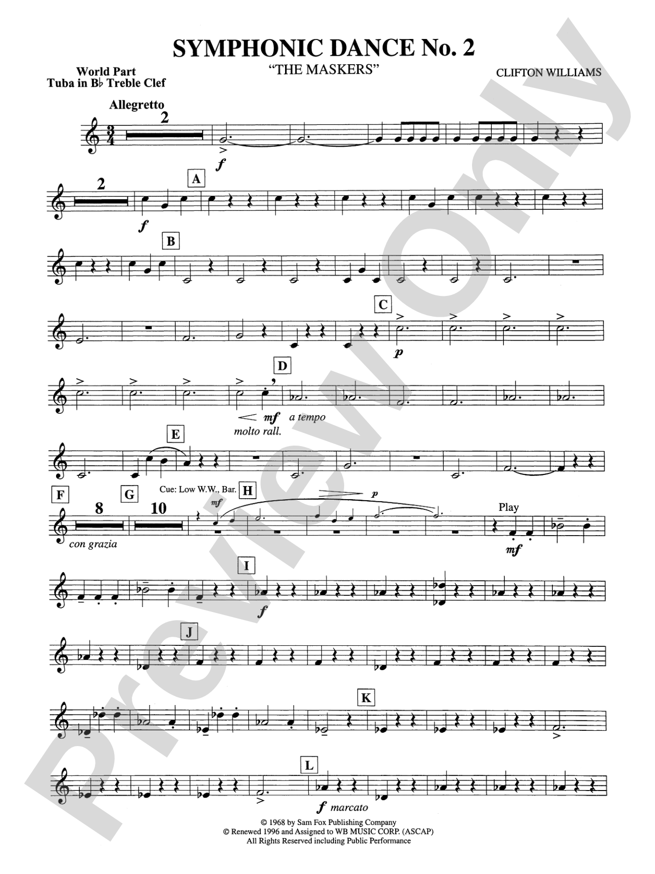 Symphonic Dance No. 2: (wp) B-flat Tuba T.C.