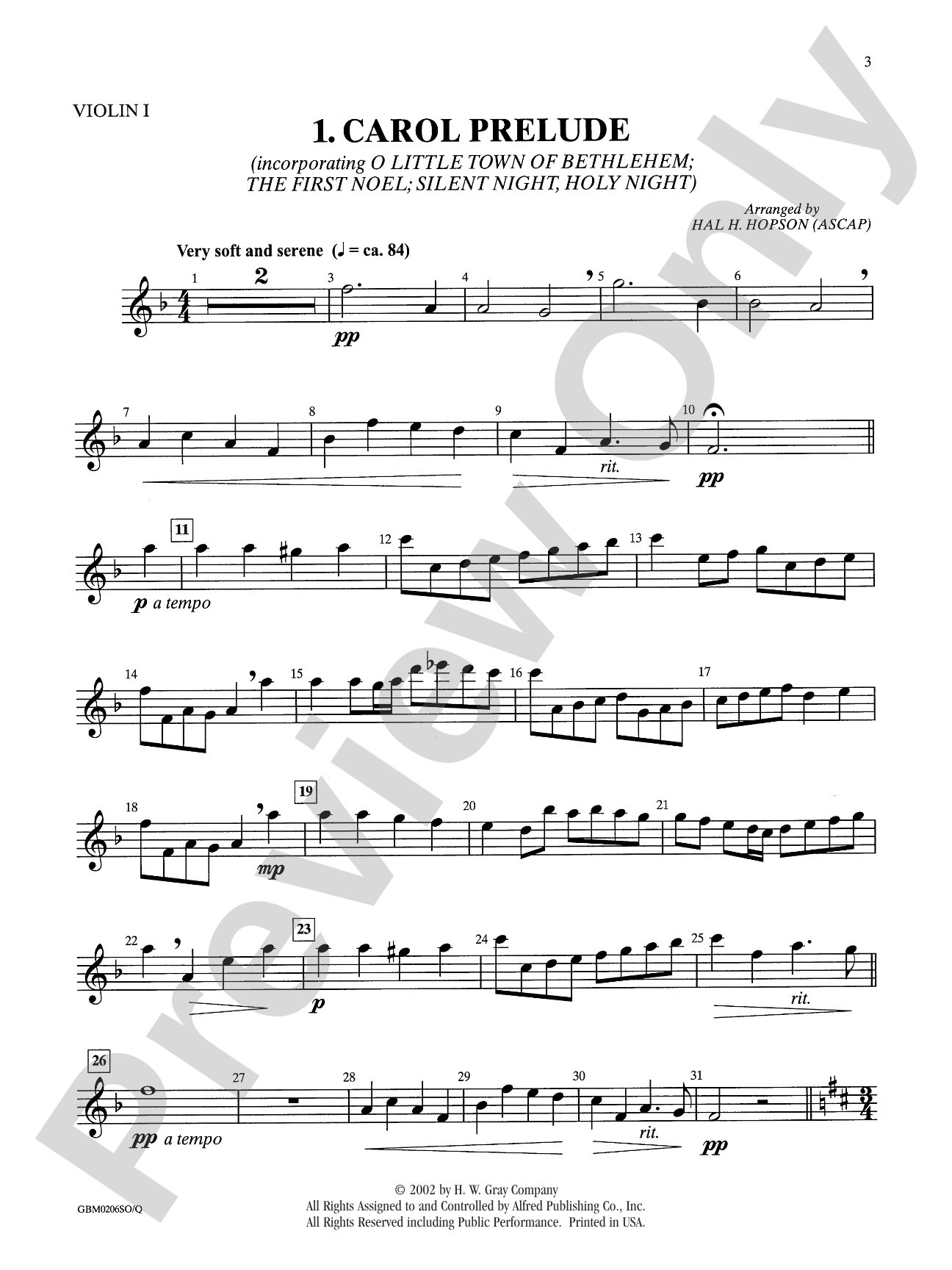Sing Noel! (A Carol Service): 1st Violin