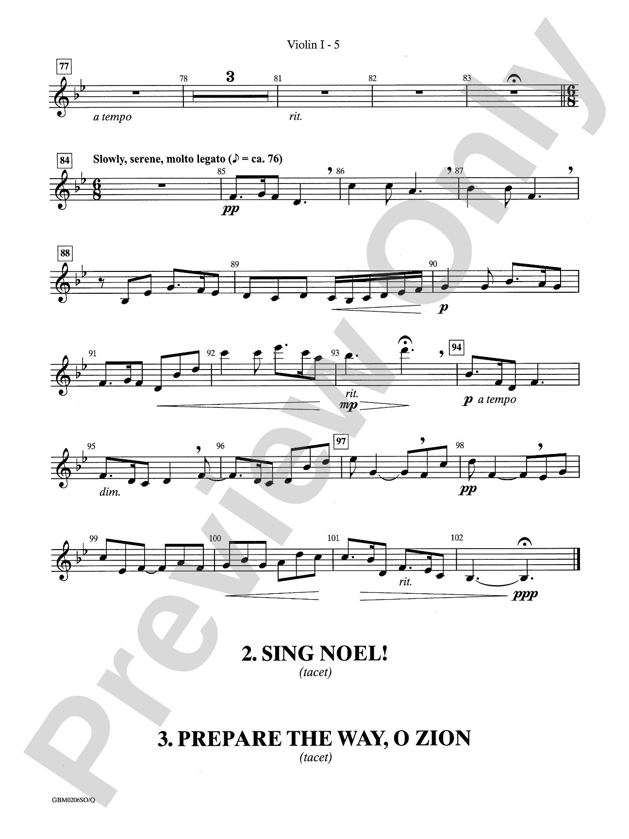 Sing Noel! (A Carol Service): 1st Violin