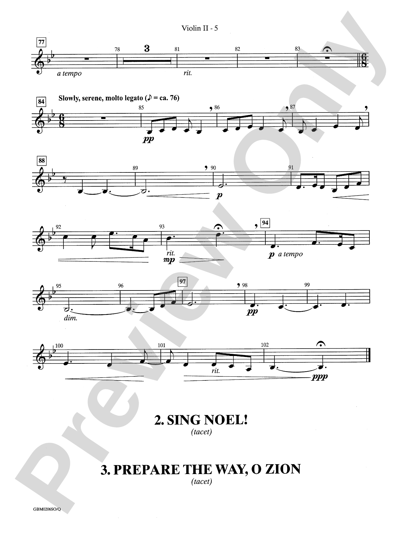 Sing Noel! (A Carol Service): 2nd Violin