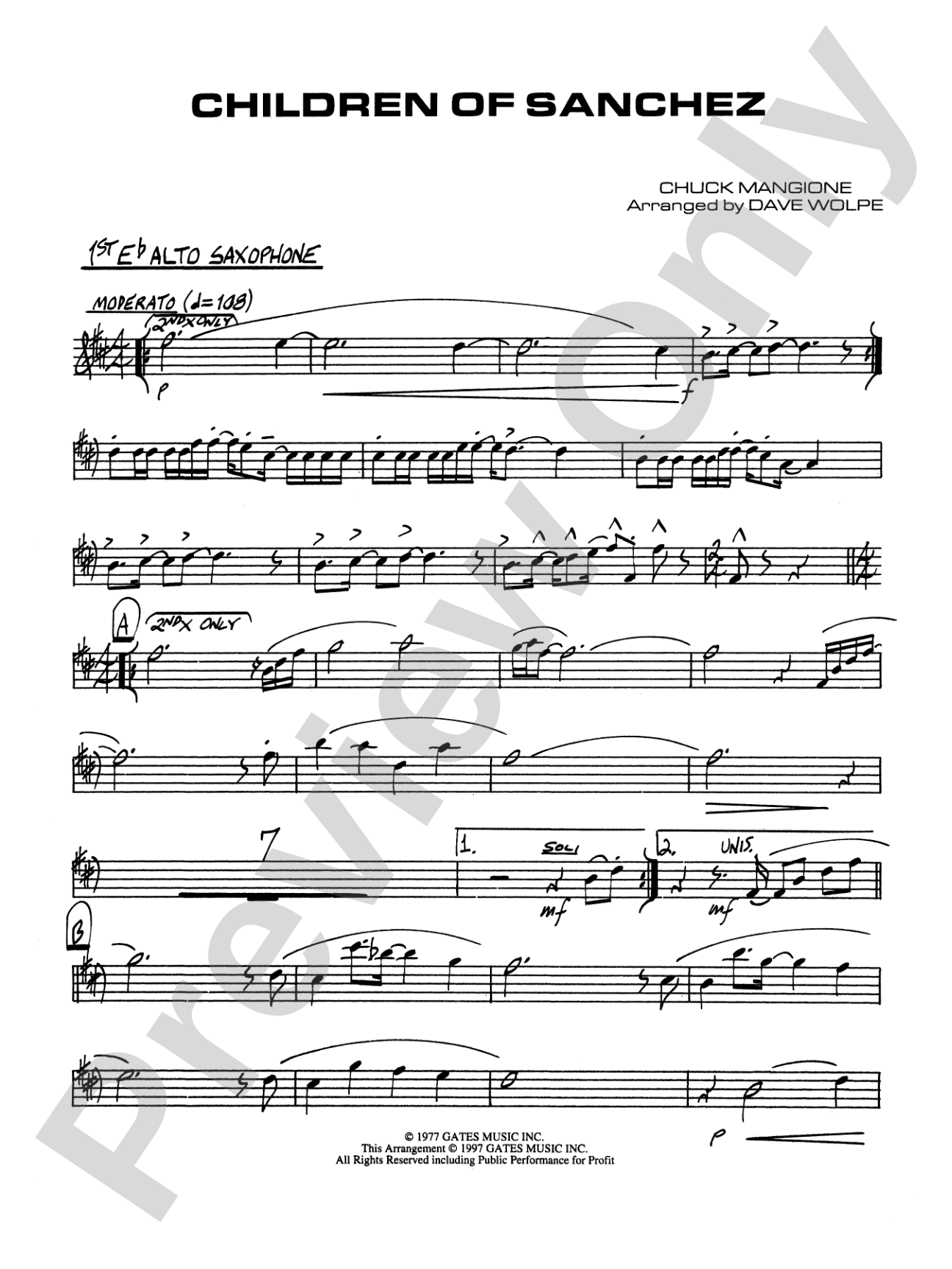 Children of Sanchez: E-flat Alto Saxophone