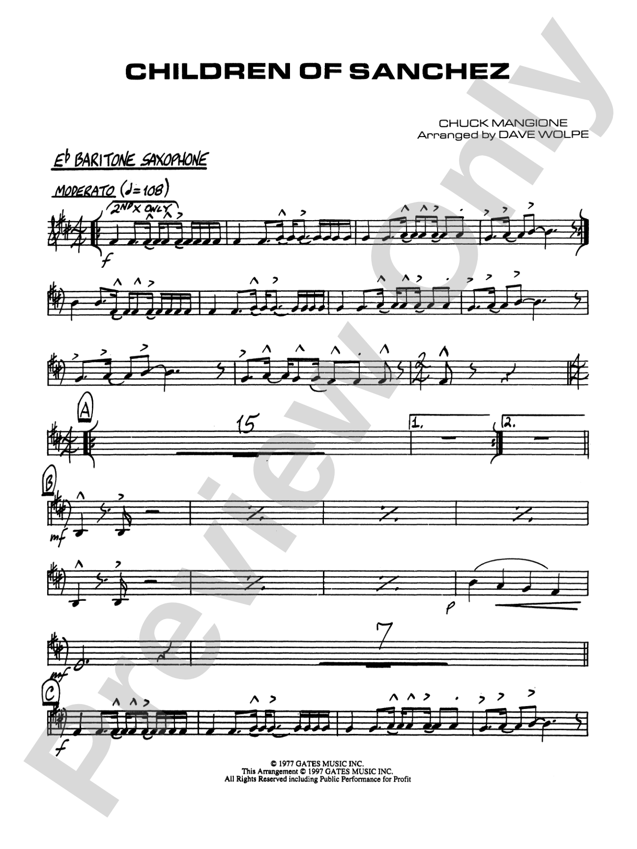 Children of Sanchez: E-flat Baritone Saxophone