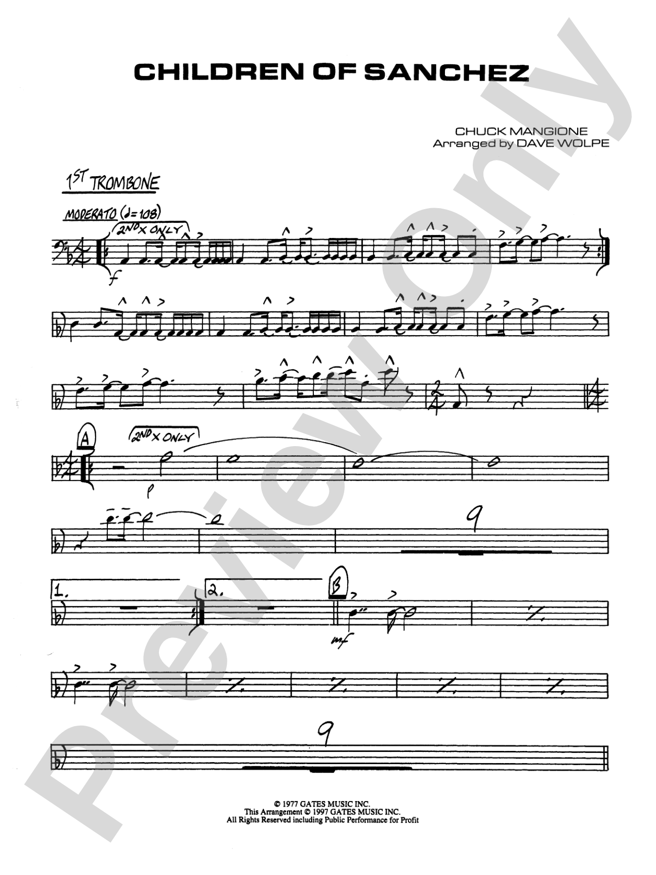 Children of Sanchez: 1st Trombone