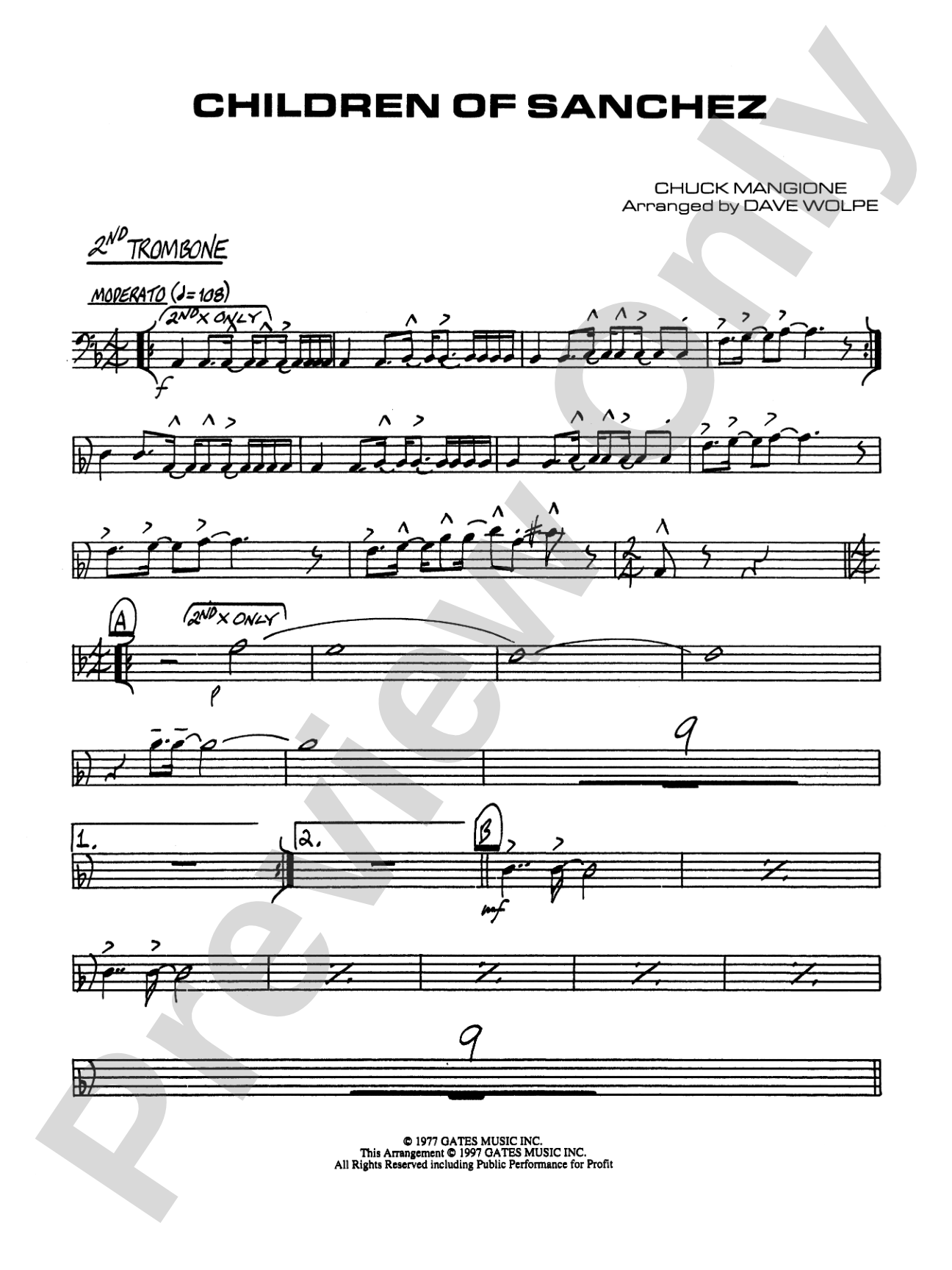 Children of Sanchez: 2nd Trombone