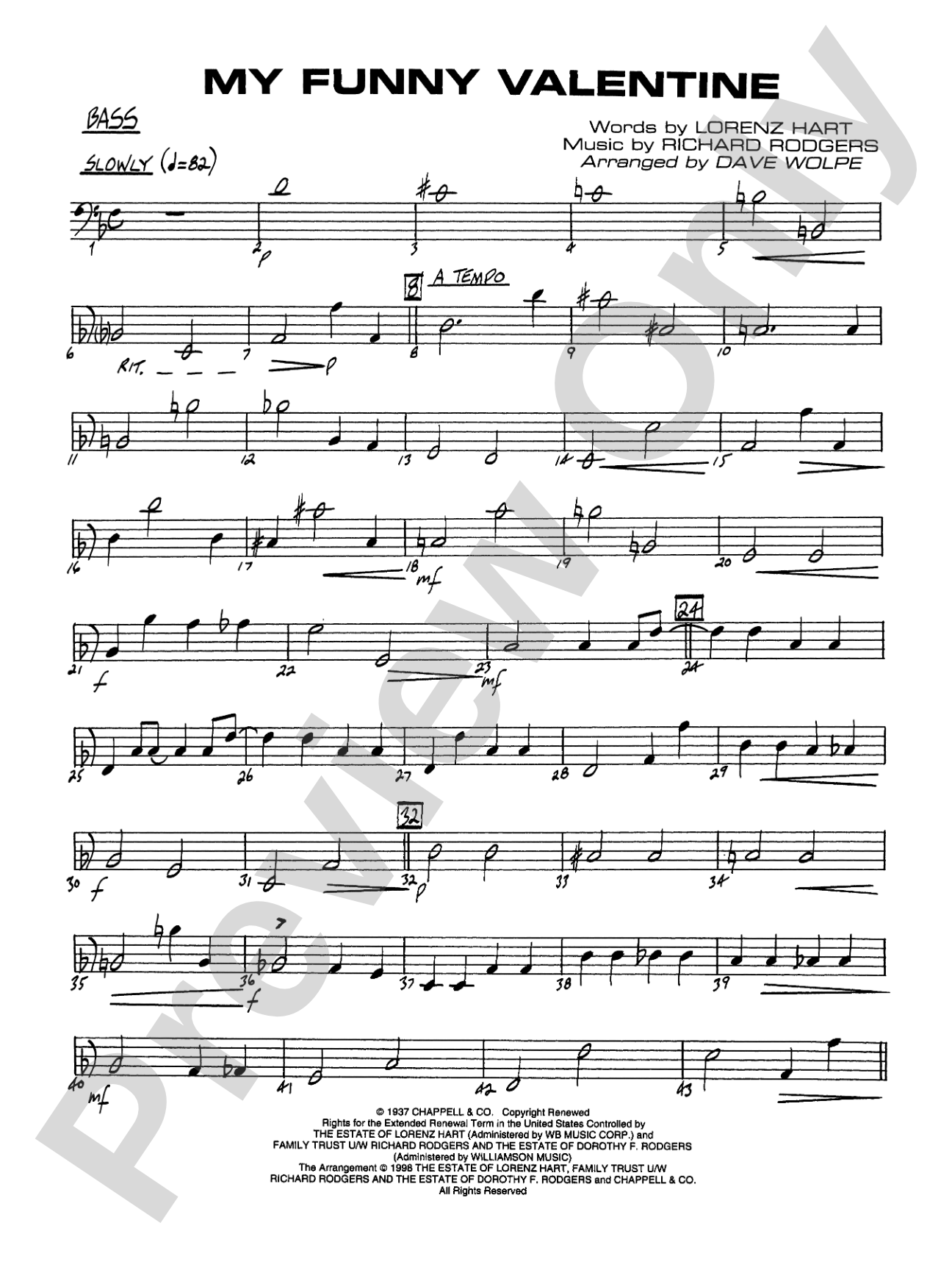 My Funny Valentine: String Bass