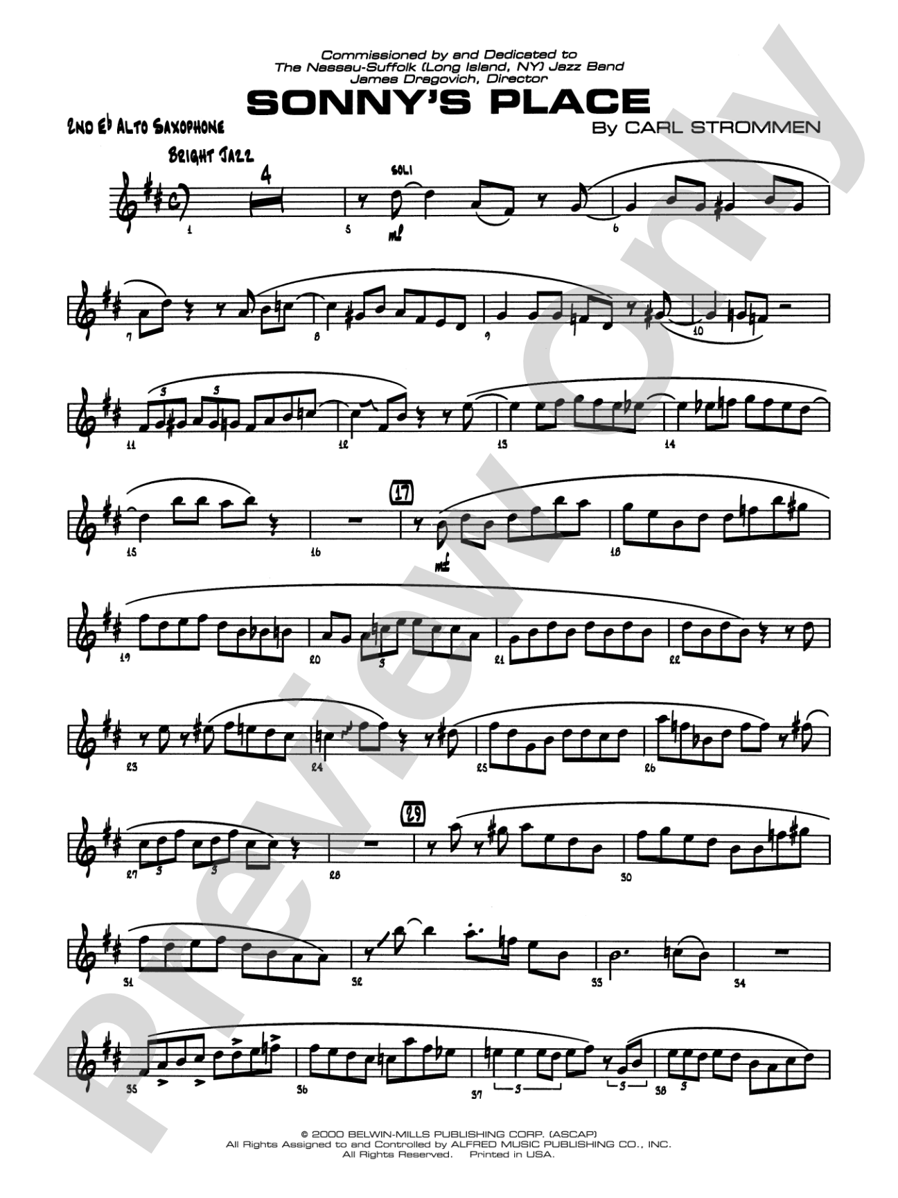 Sonny's Place: 2nd E-flat Alto Saxophone