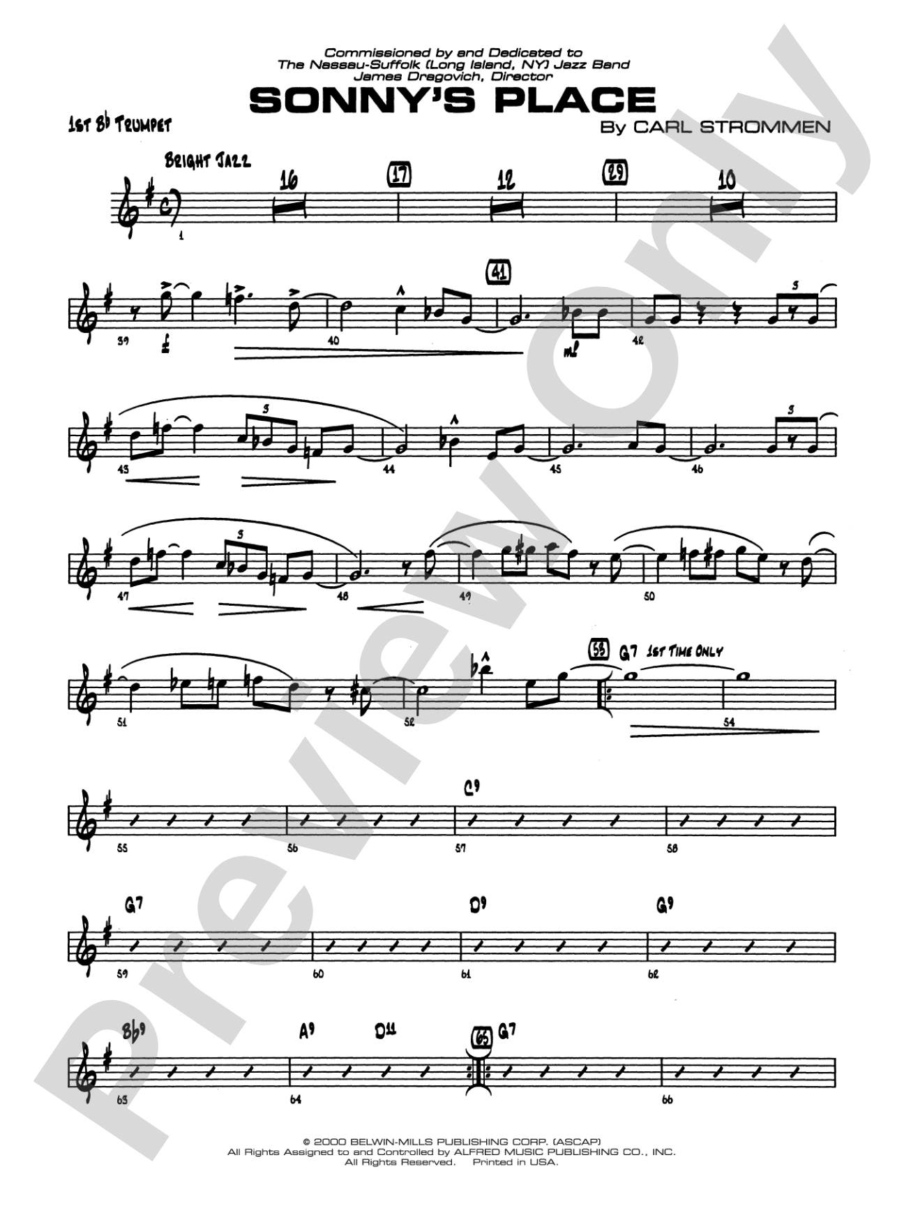 Sonny's Place: 1st B-flat Trumpet