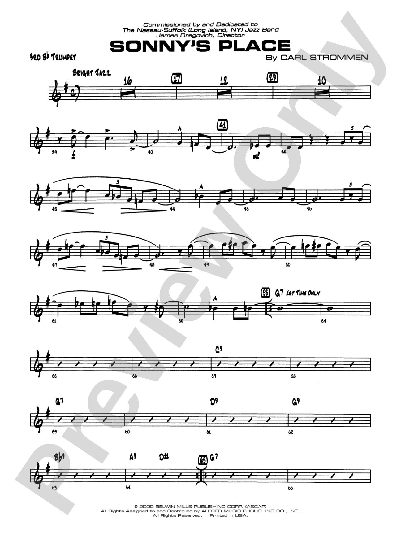 Sonny's Place: 3rd B-flat Trumpet