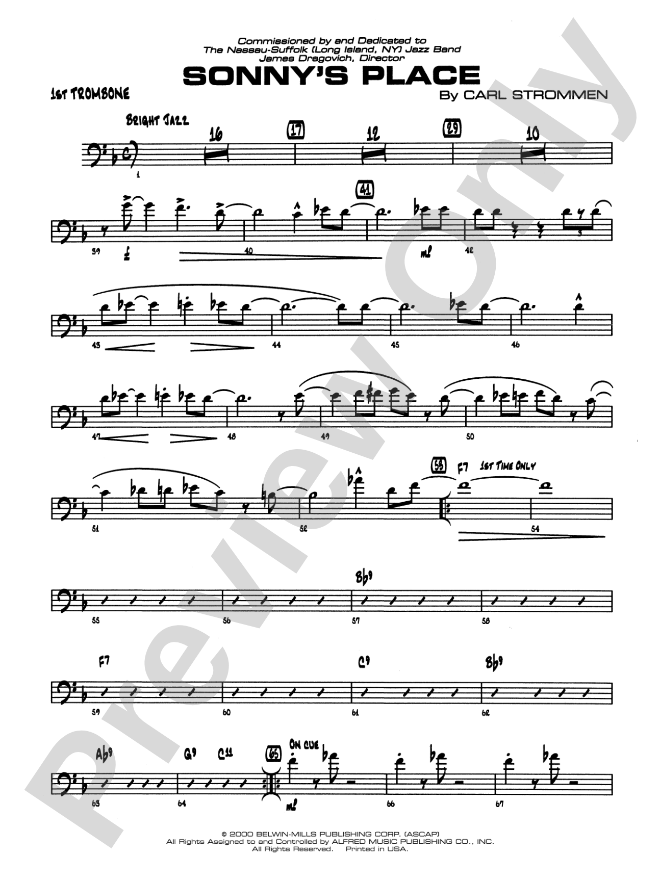 Sonny's Place: 1st Trombone