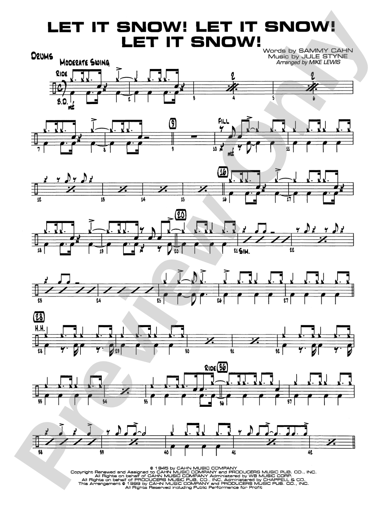 Let It Snow! Let It Snow! Let It Snow!: Drums