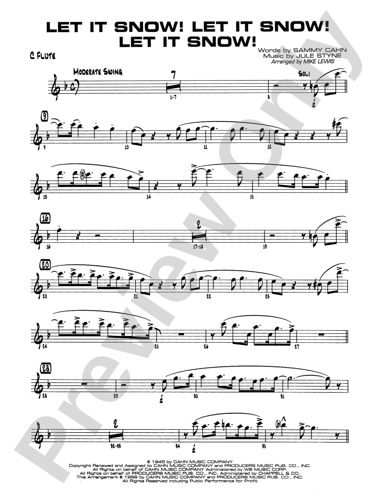 Let It Snow! Let It Snow! Let It Snow!: Flute