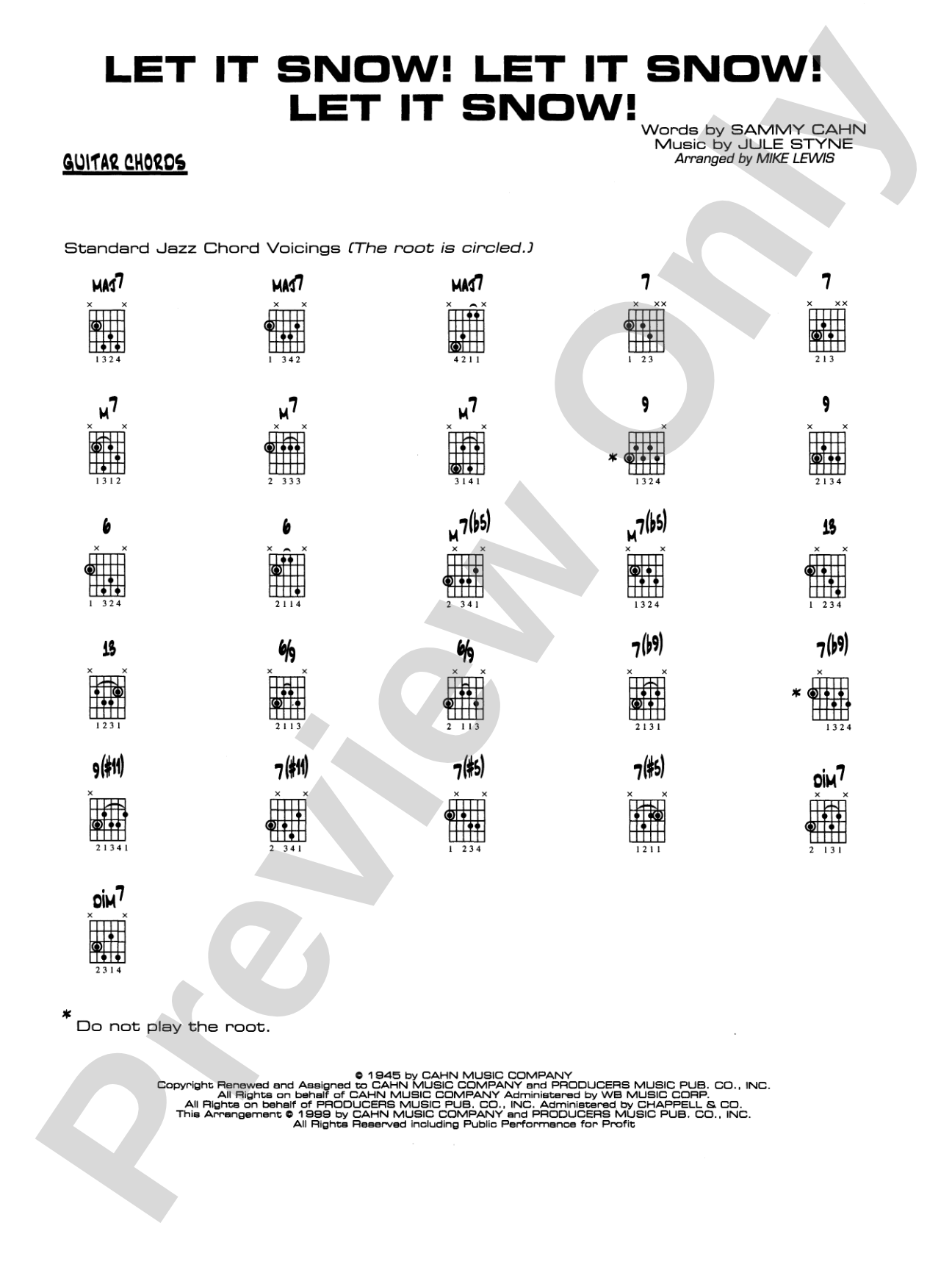 Let It Snow! Let It Snow! Let It Snow!: Guitar Chords