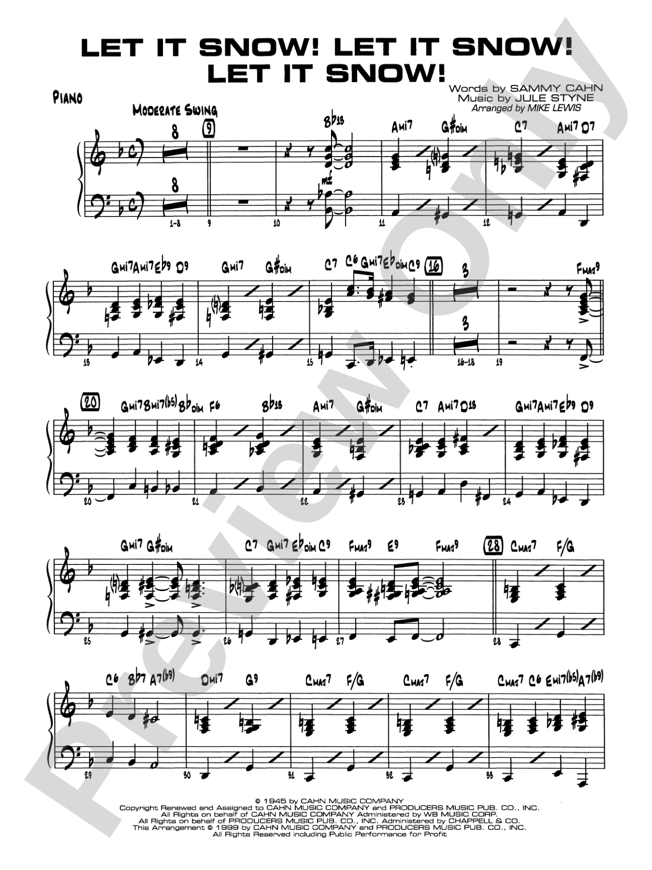 Let It Snow! Let It Snow! Let It Snow!: Piano Accompaniment