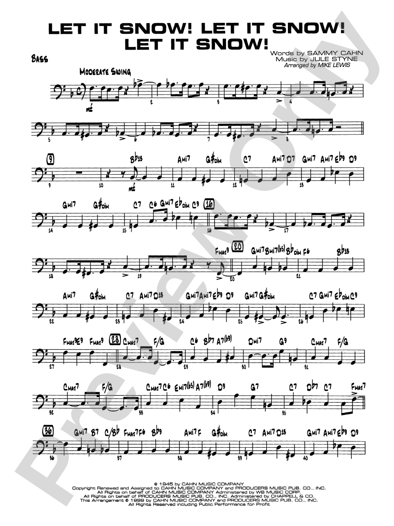 Let It Snow! Let It Snow! Let It Snow!: String Bass
