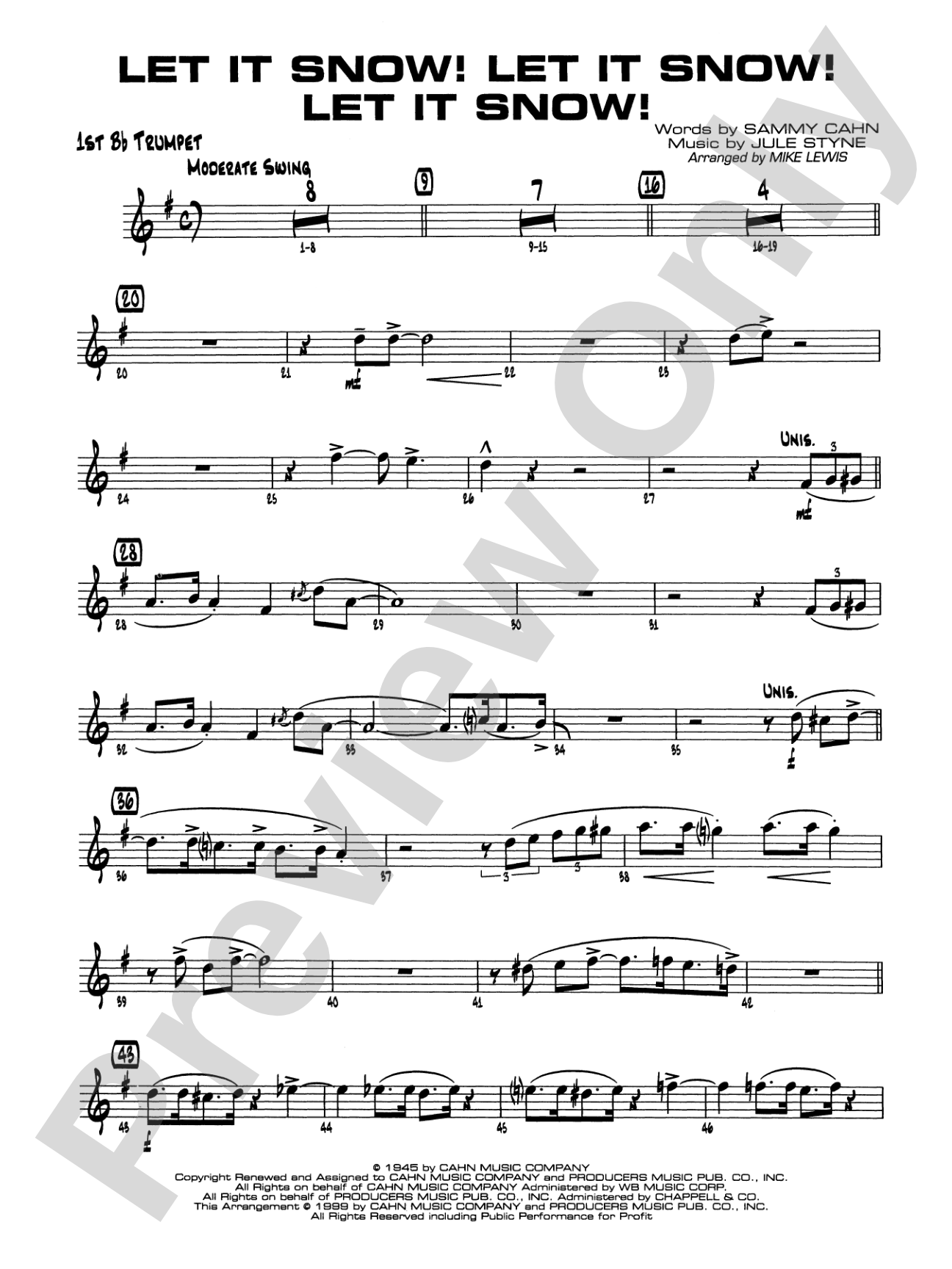 Let It Snow! Let It Snow! Let It Snow!: 1st B-flat Trumpet