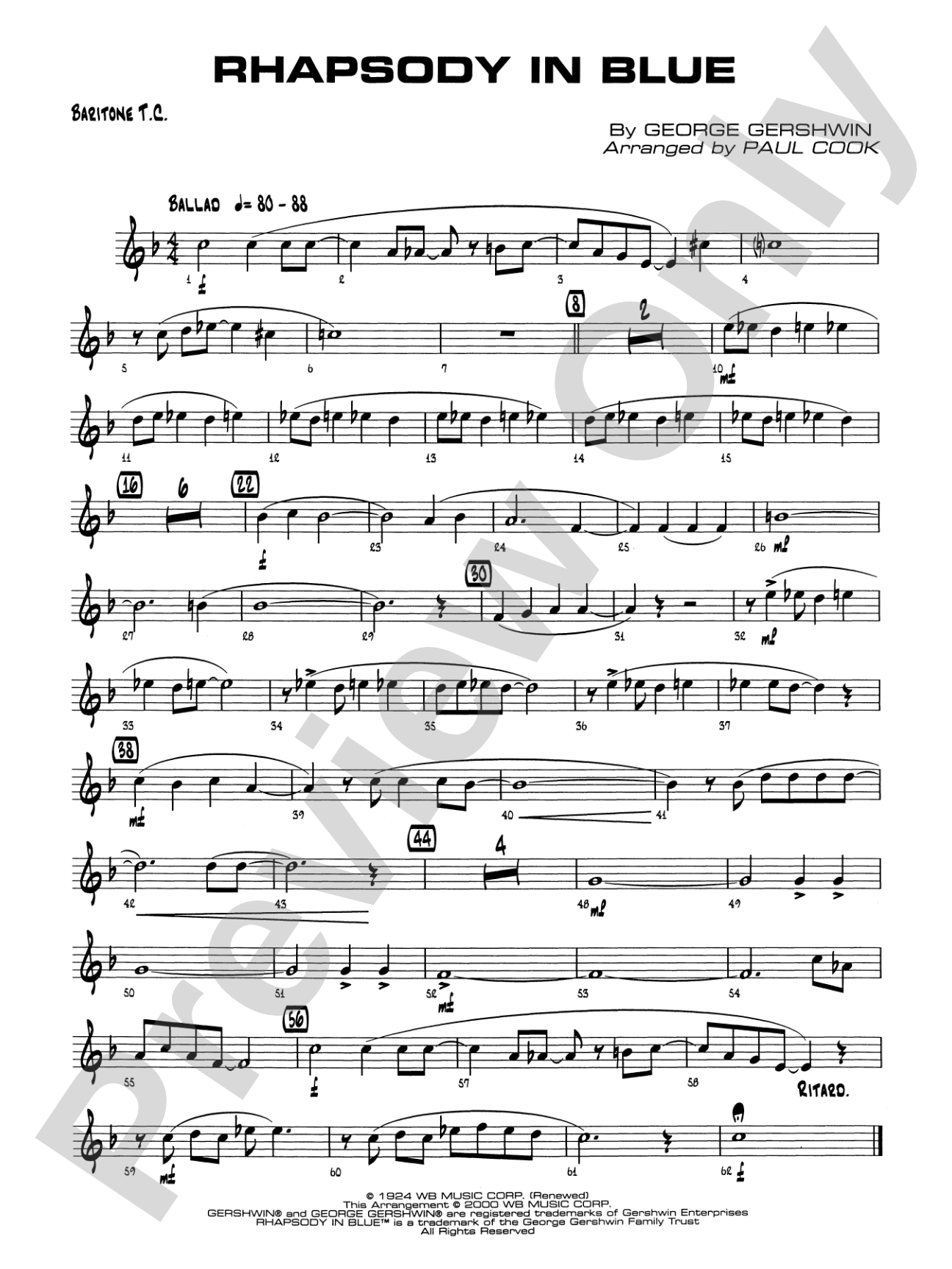 Rhapsody in Blue: Baritone T.C.