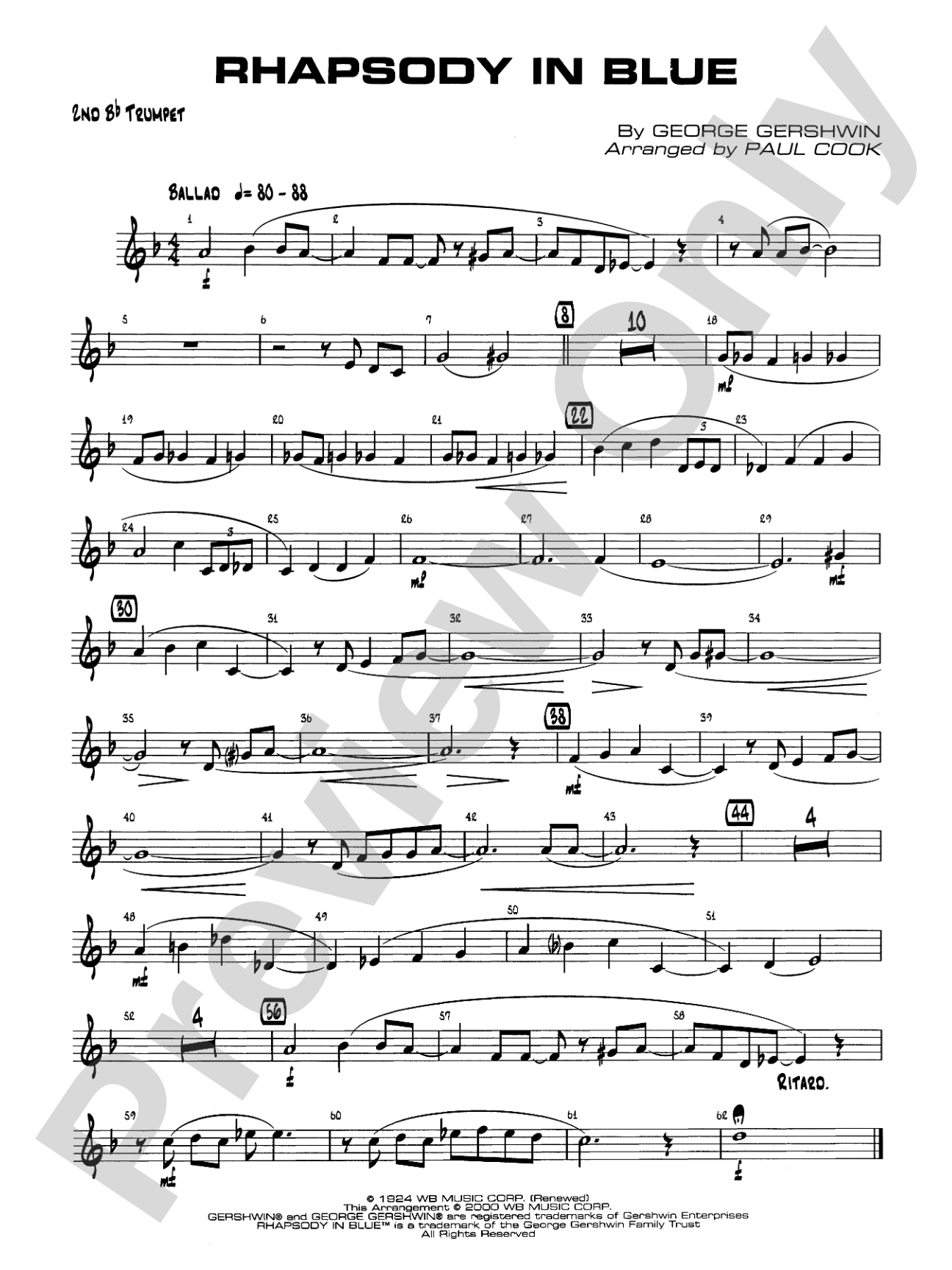 Rhapsody in Blue: 2nd B-flat Trumpet