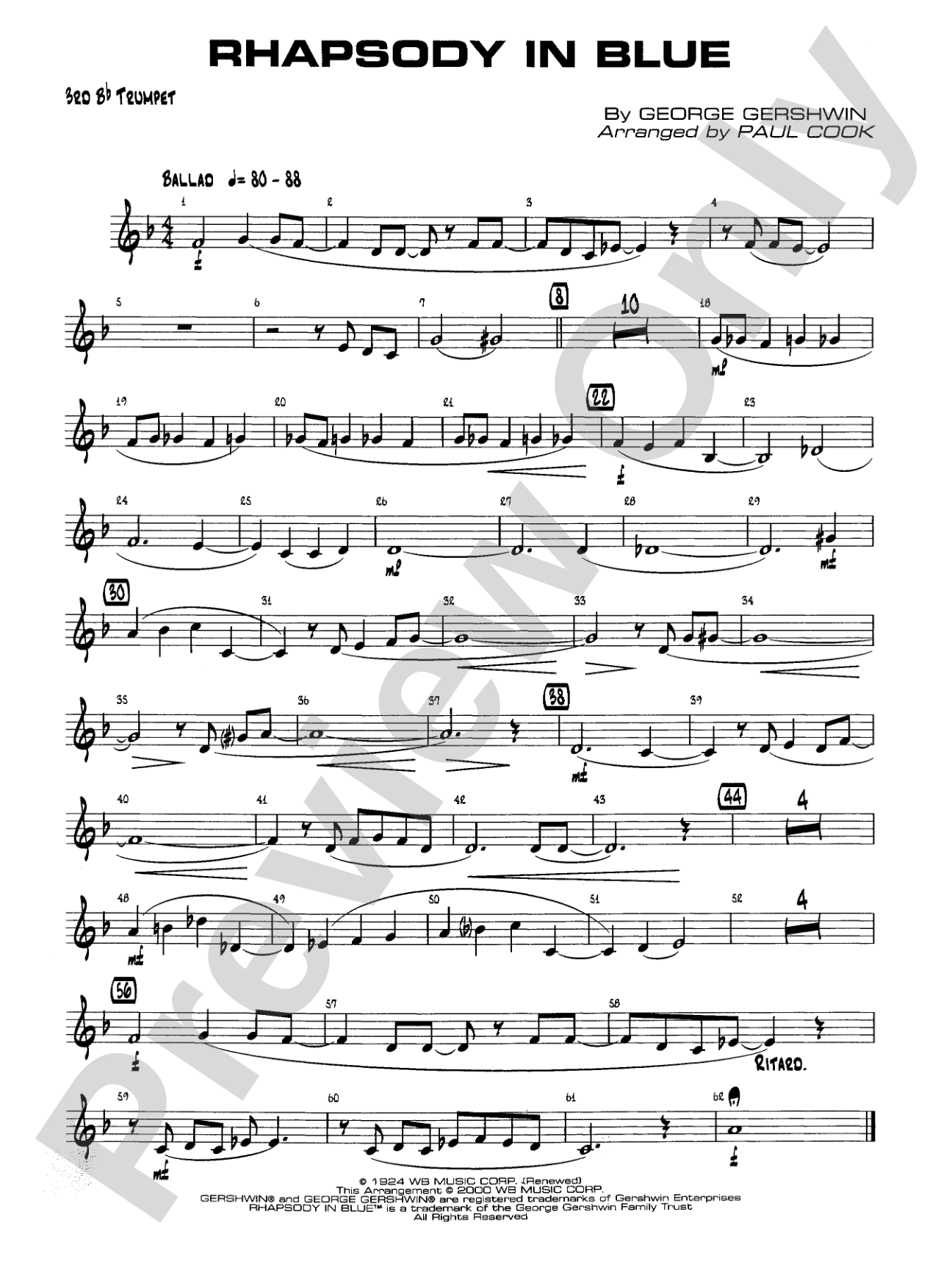 Rhapsody in Blue: 3rd B-flat Trumpet