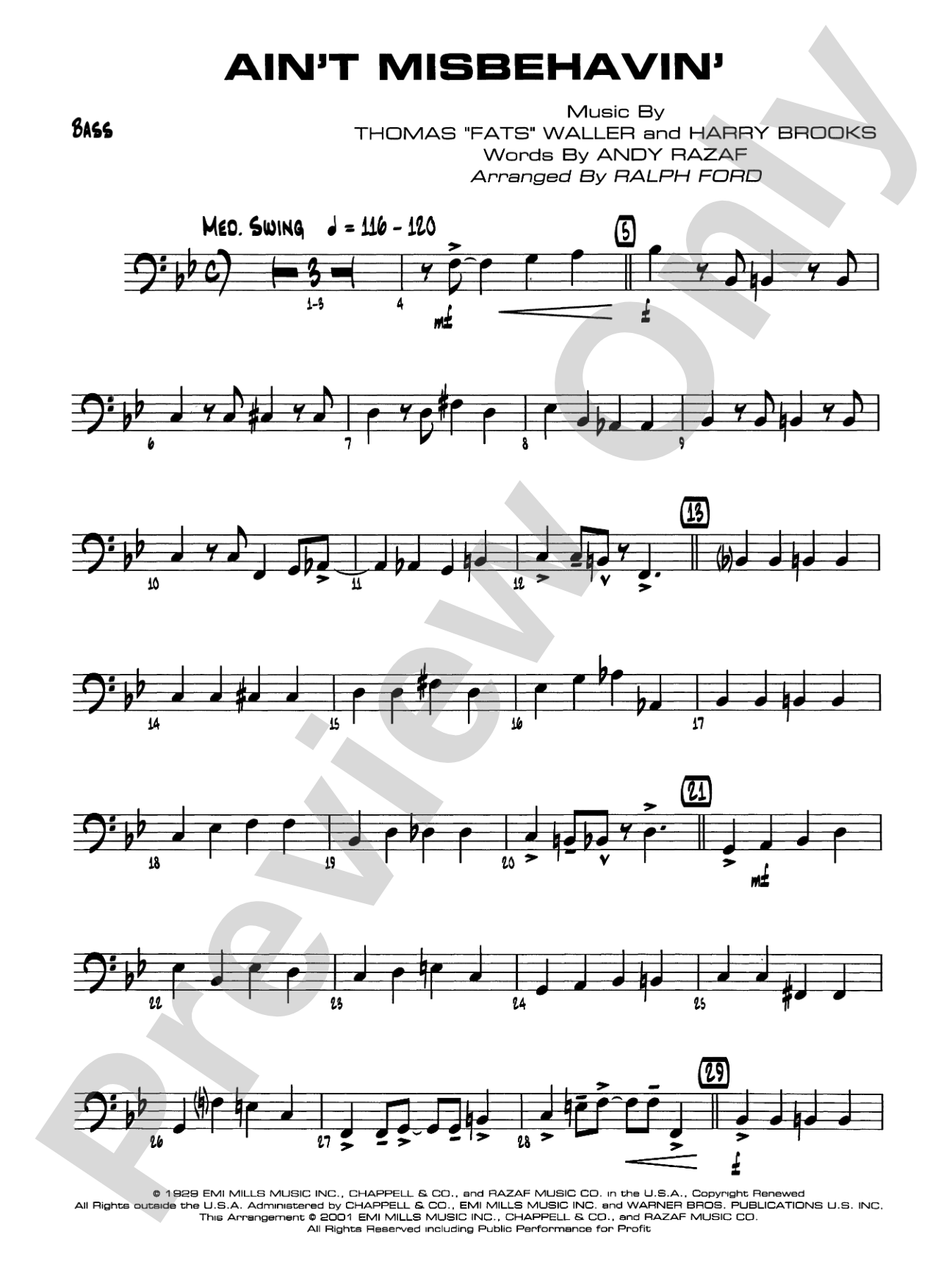 Ain't Misbehavin': String Bass