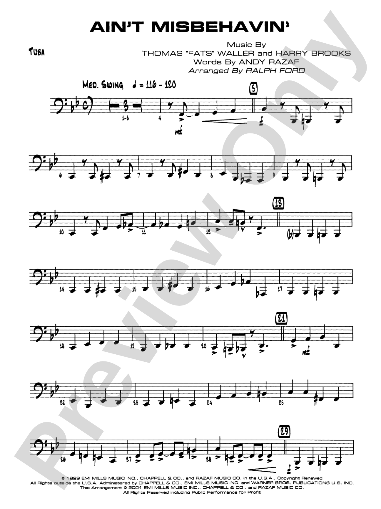 Ain't Misbehavin': Tuba