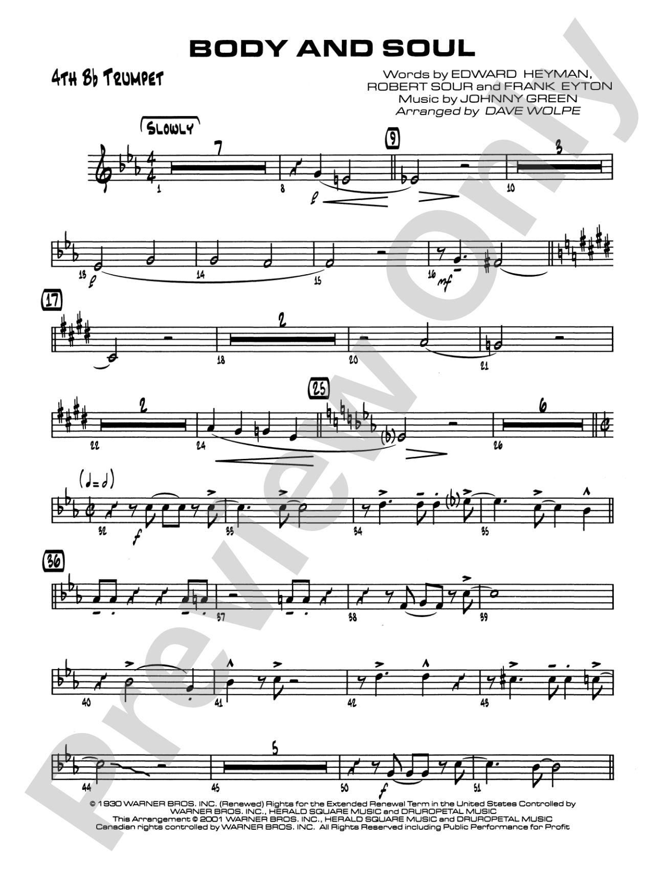 Body and Soul: 4th B-flat Trumpet