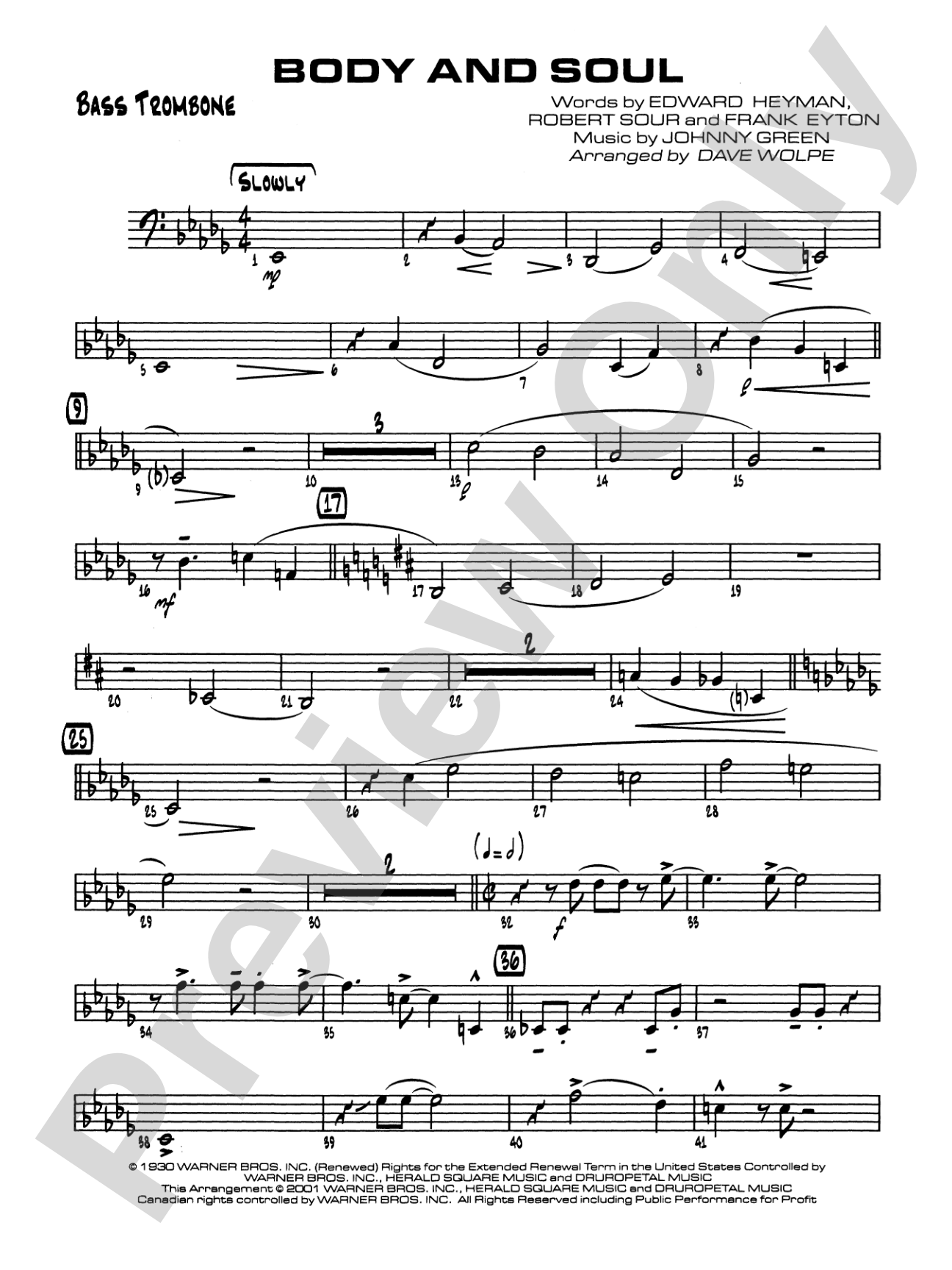 Body and Soul: 4th Trombone