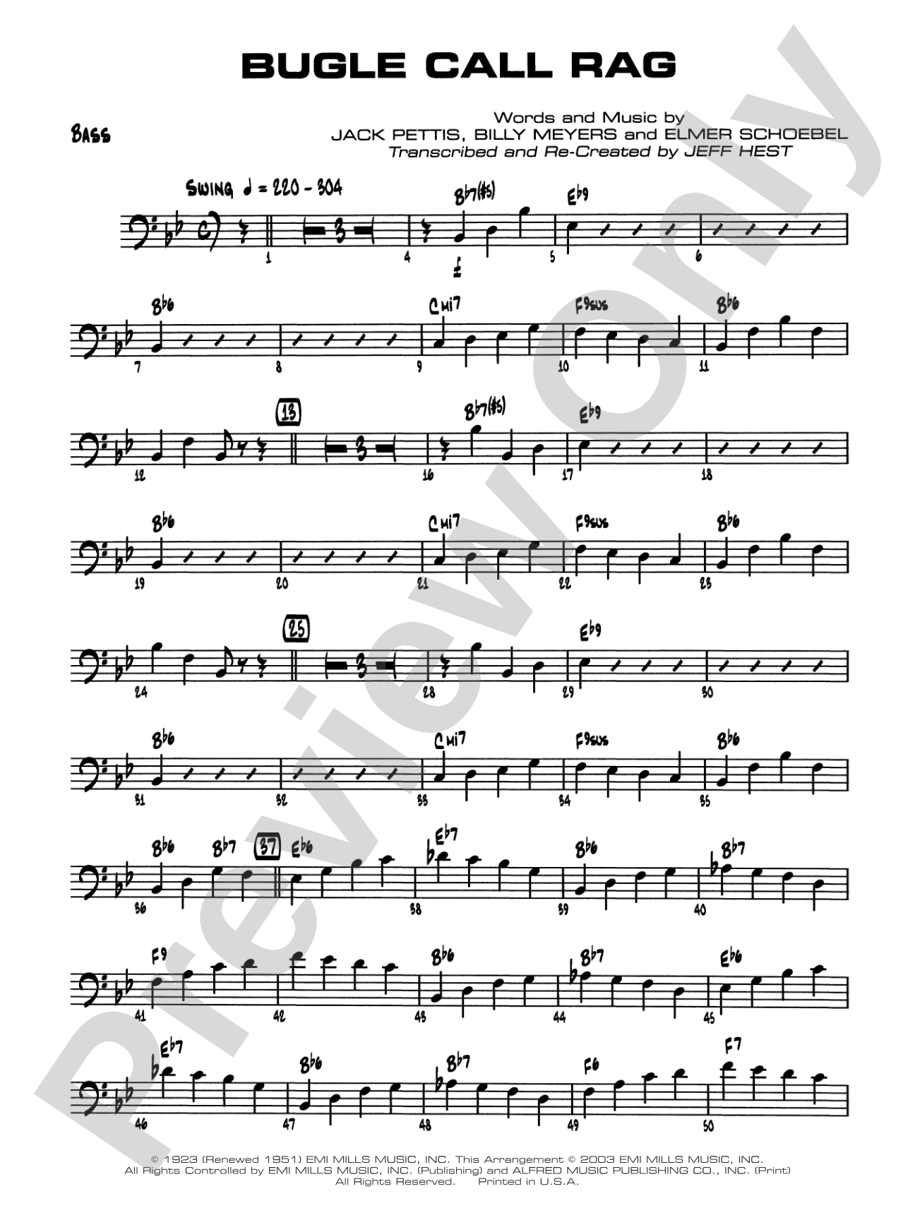 Bugle Call Rag: String Bass