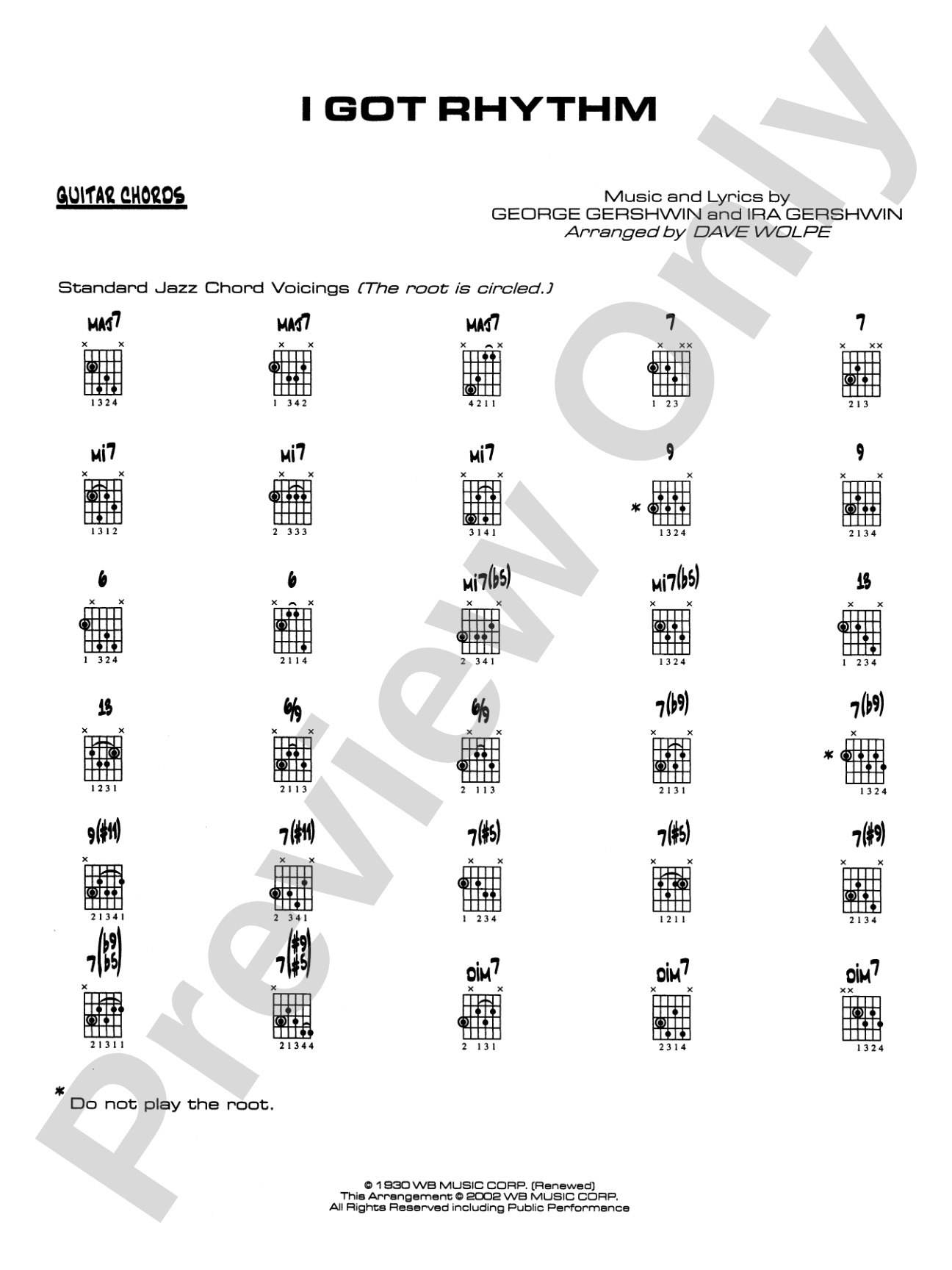 I Got Rhythm: Guitar Chords