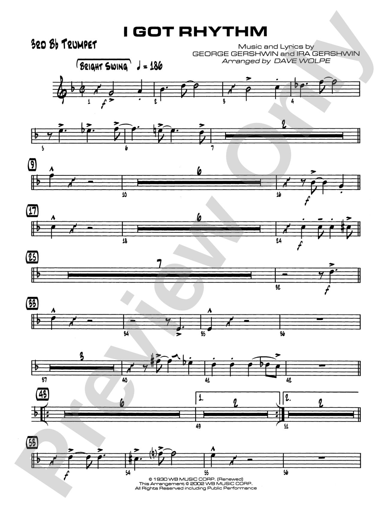 I Got Rhythm: 3rd B-flat Trumpet