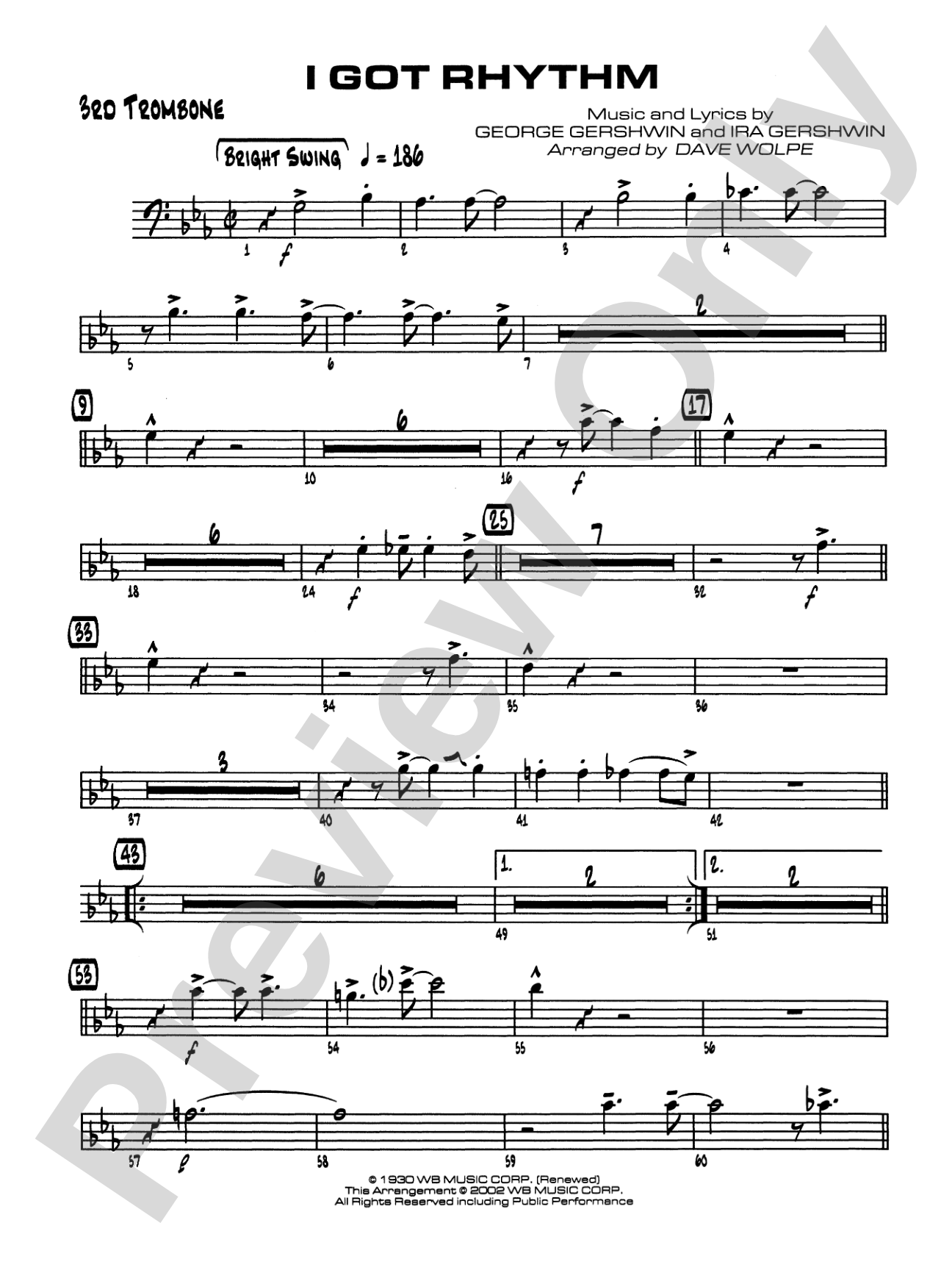 I Got Rhythm: 3rd Trombone