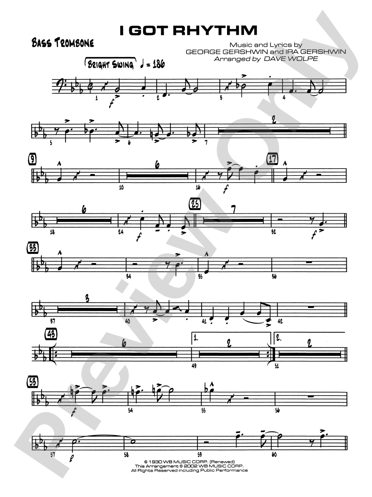 I Got Rhythm: 4th Trombone