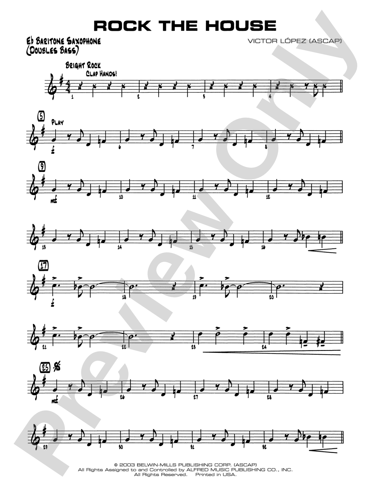 Rock the House: E-flat Baritone Saxophone