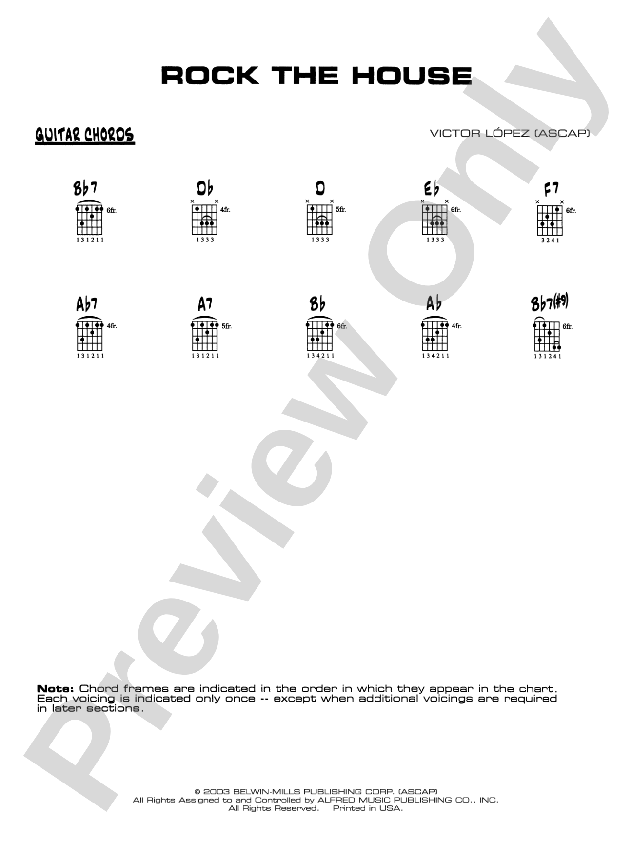 Rock the House: Guitar Chords