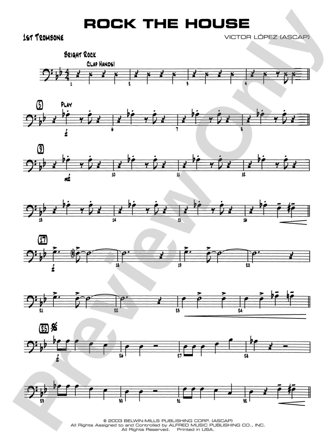 Rock the House: 1st Trombone