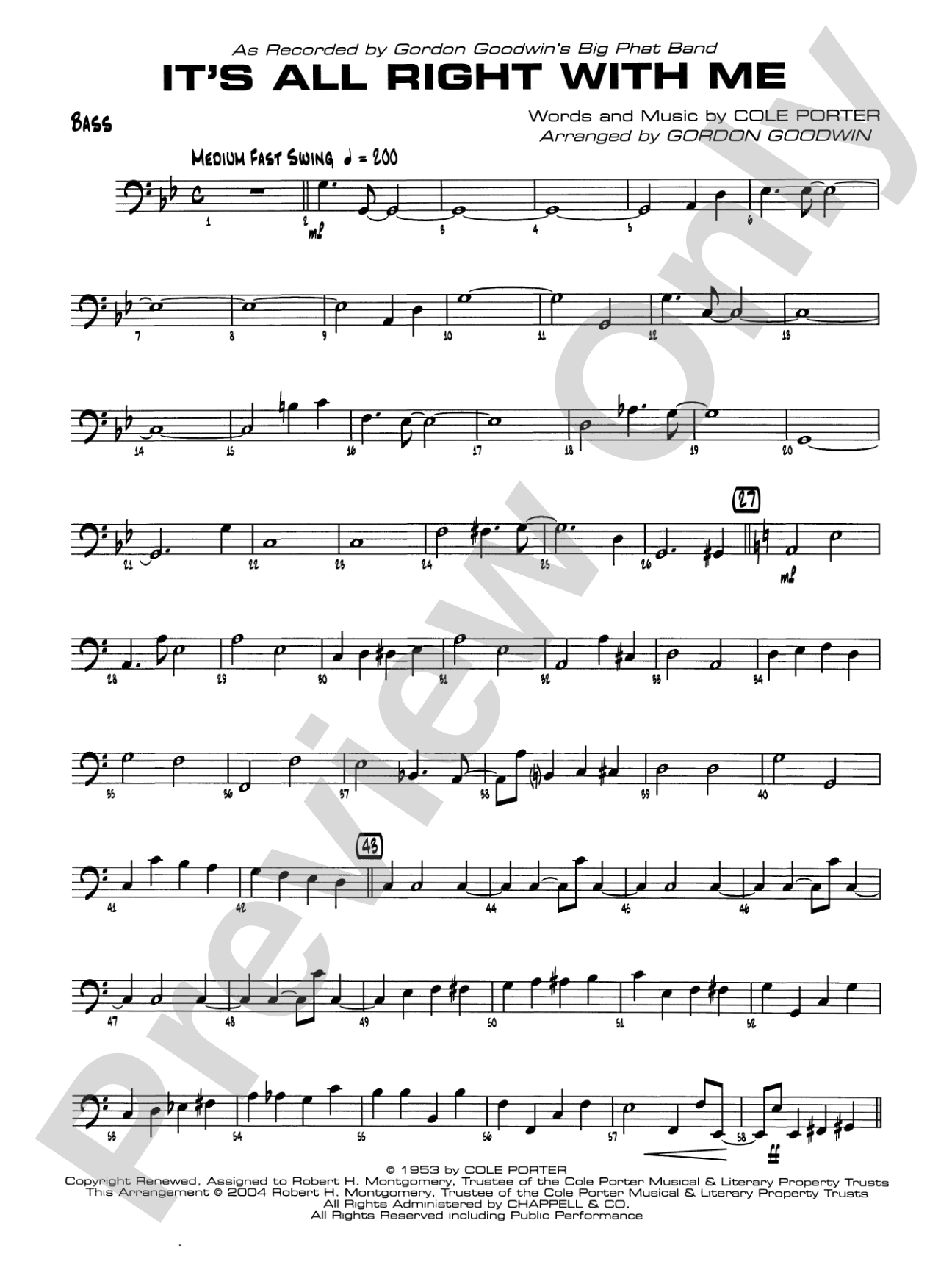 It's All Right with Me: String Bass