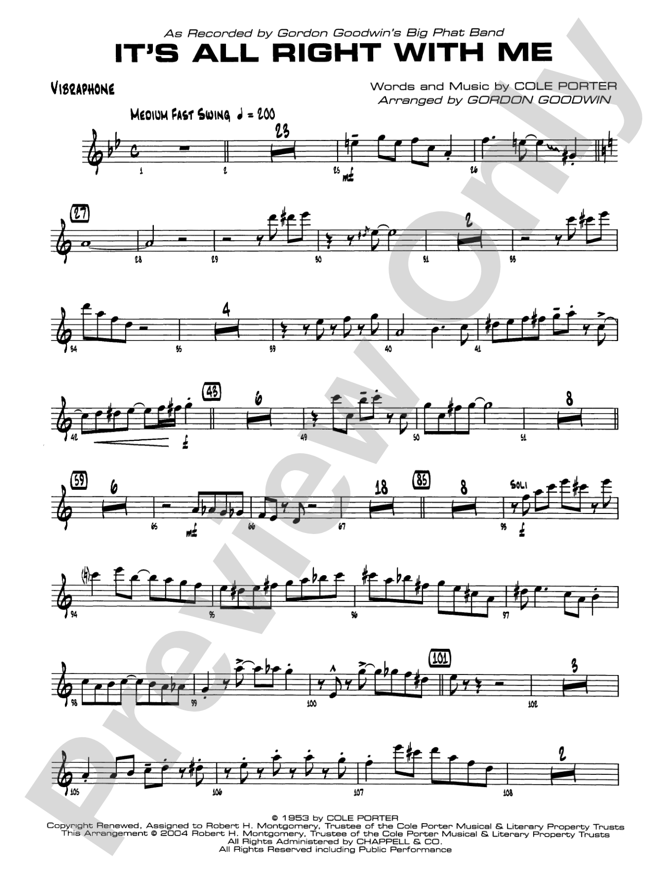 It's All Right with Me: Vibraphone