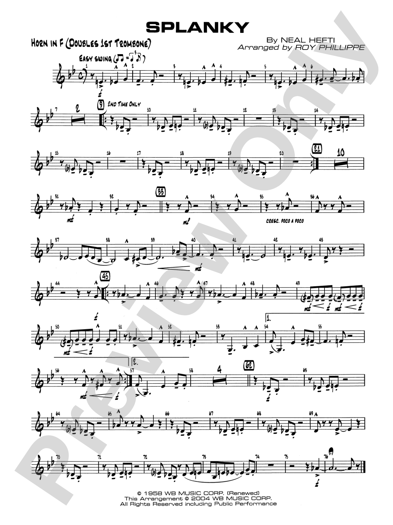 Splanky: 1st F Horn