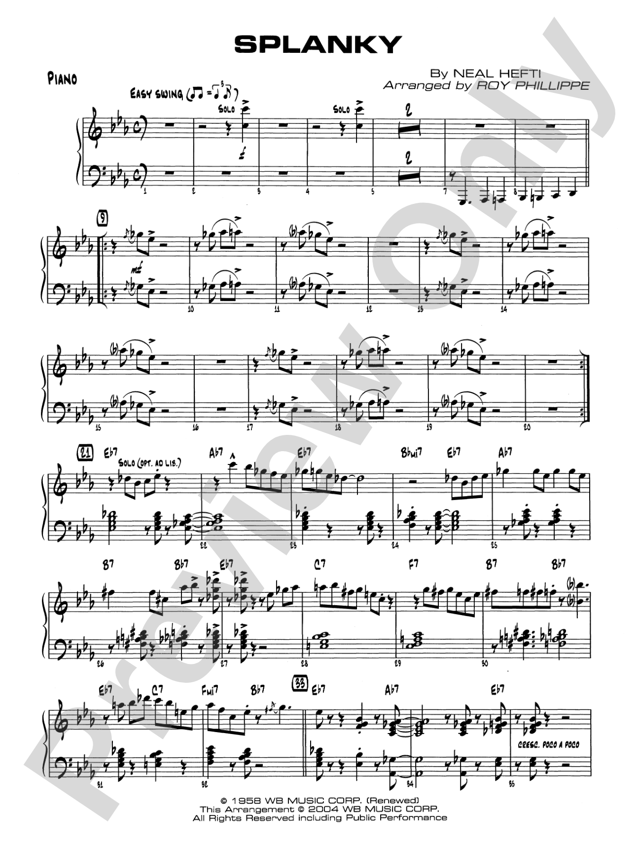 Splanky: Piano Accompaniment