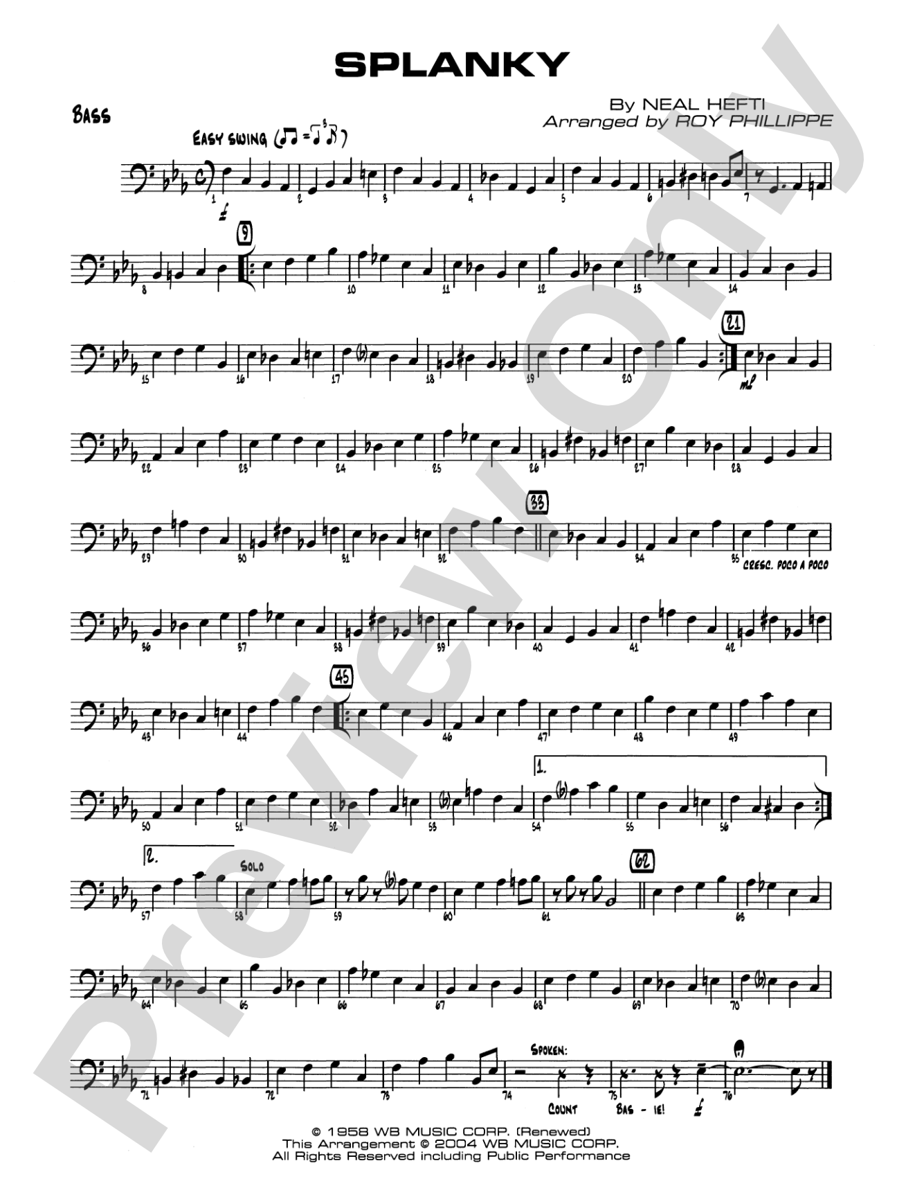 Splanky: String Bass