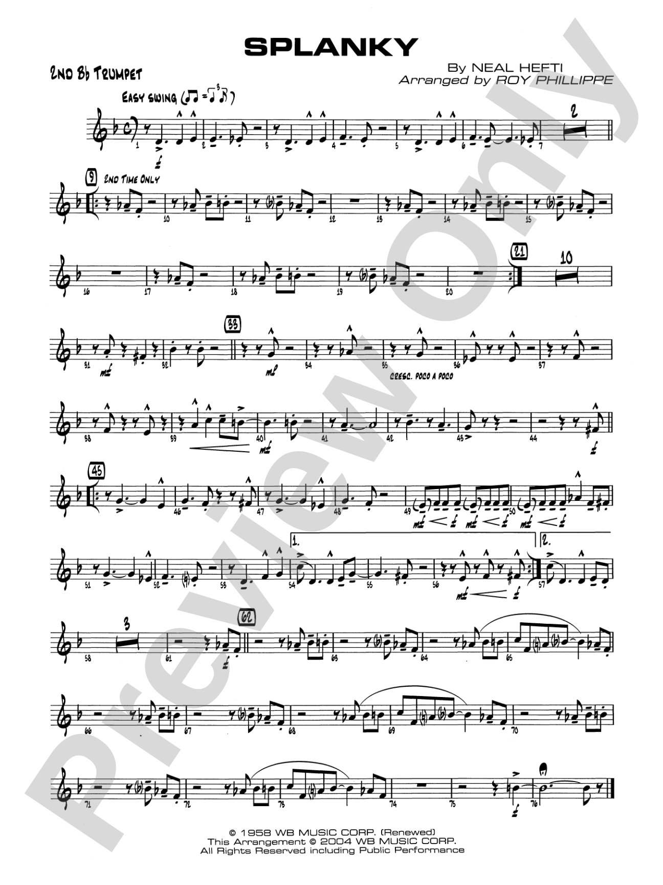 Splanky: 2nd B-flat Trumpet
