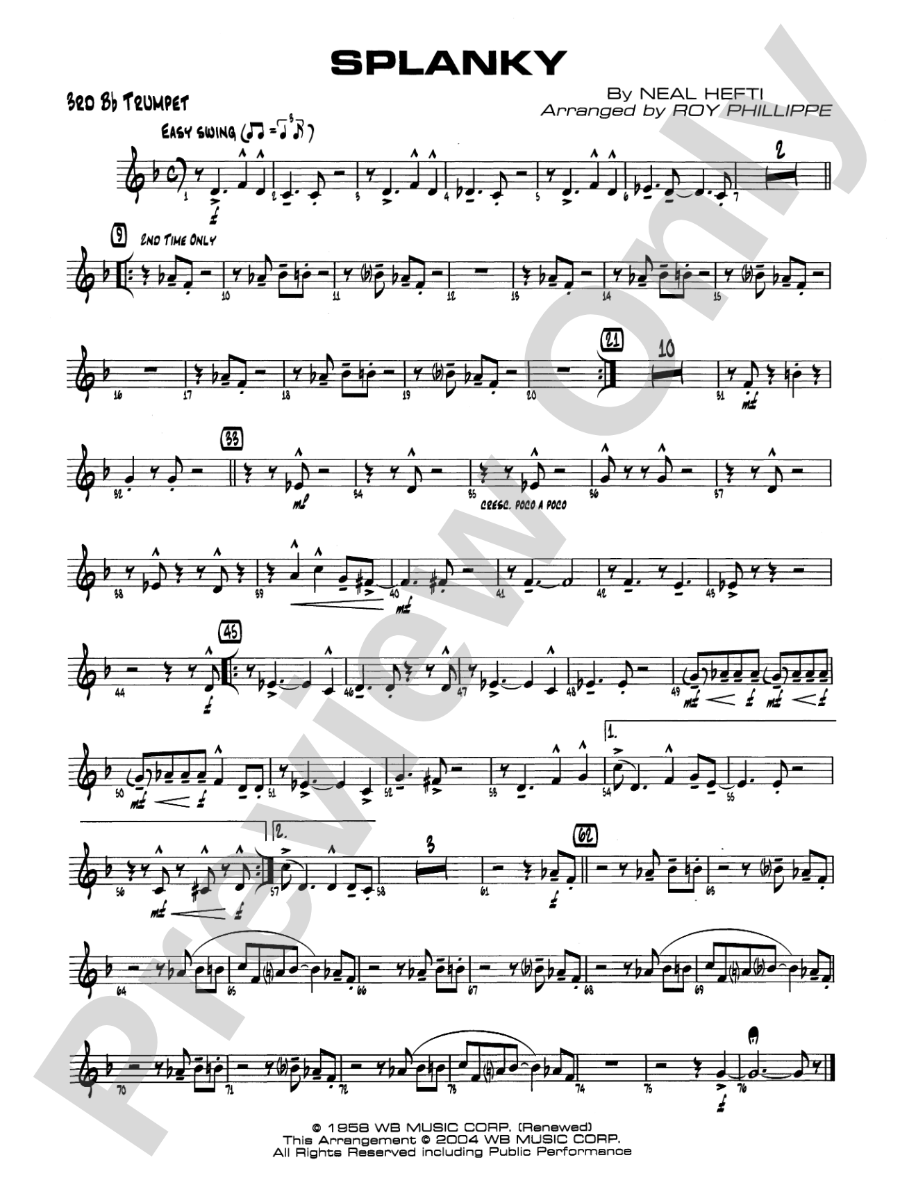 Splanky: 3rd B-flat Trumpet