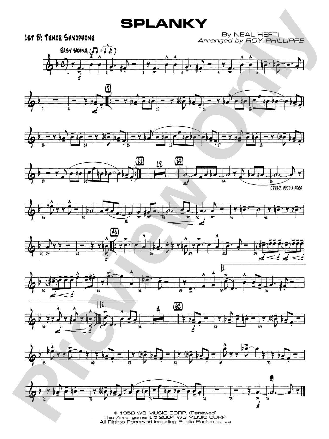 Splanky: B-flat Tenor Saxophone