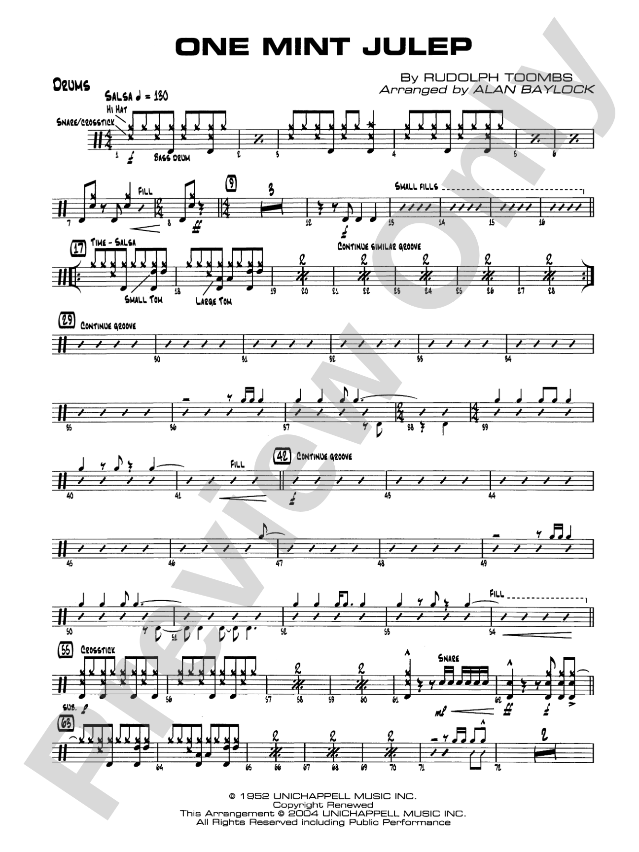 One Mint Julep: Drums