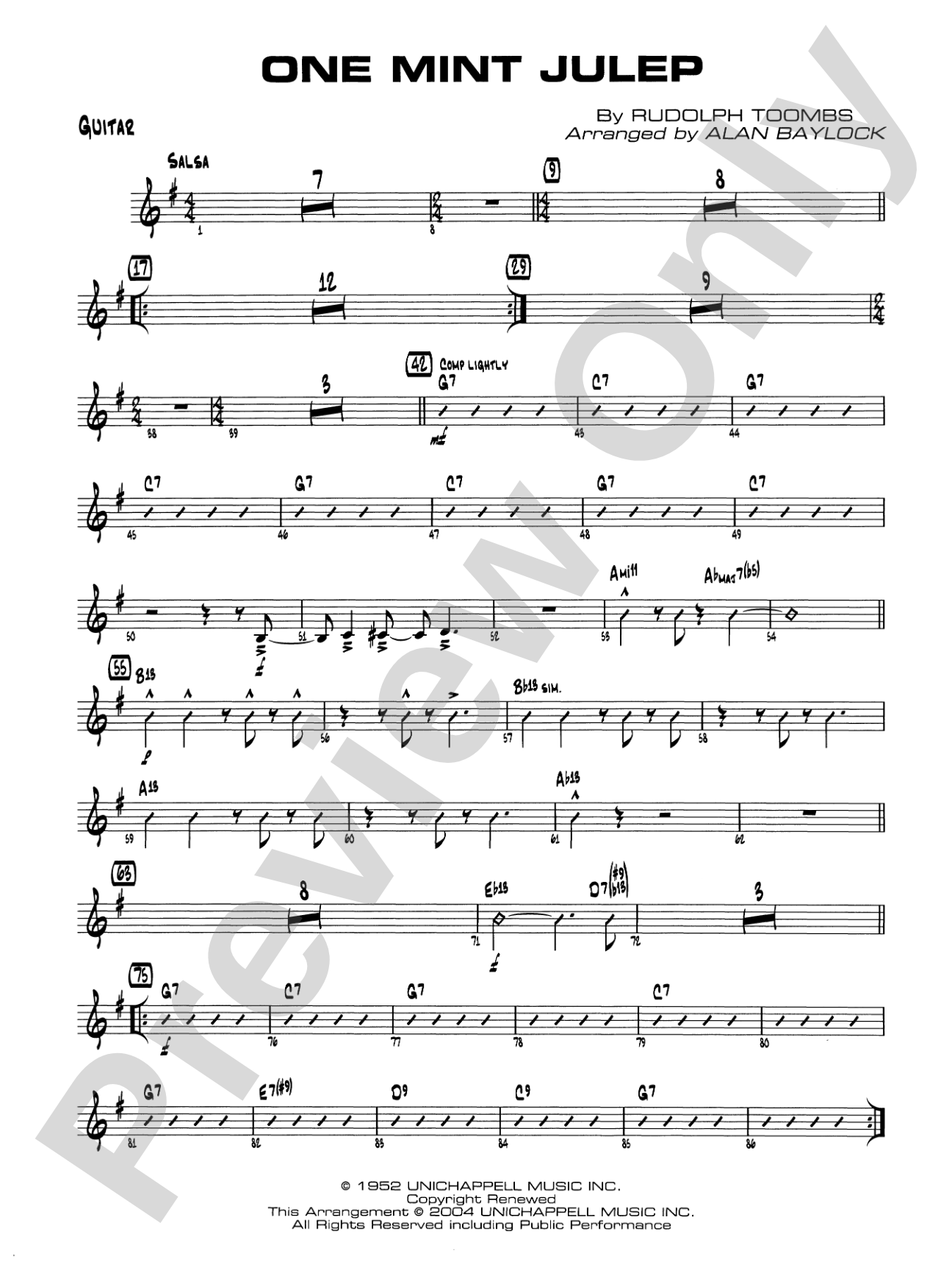 One Mint Julep: Guitar