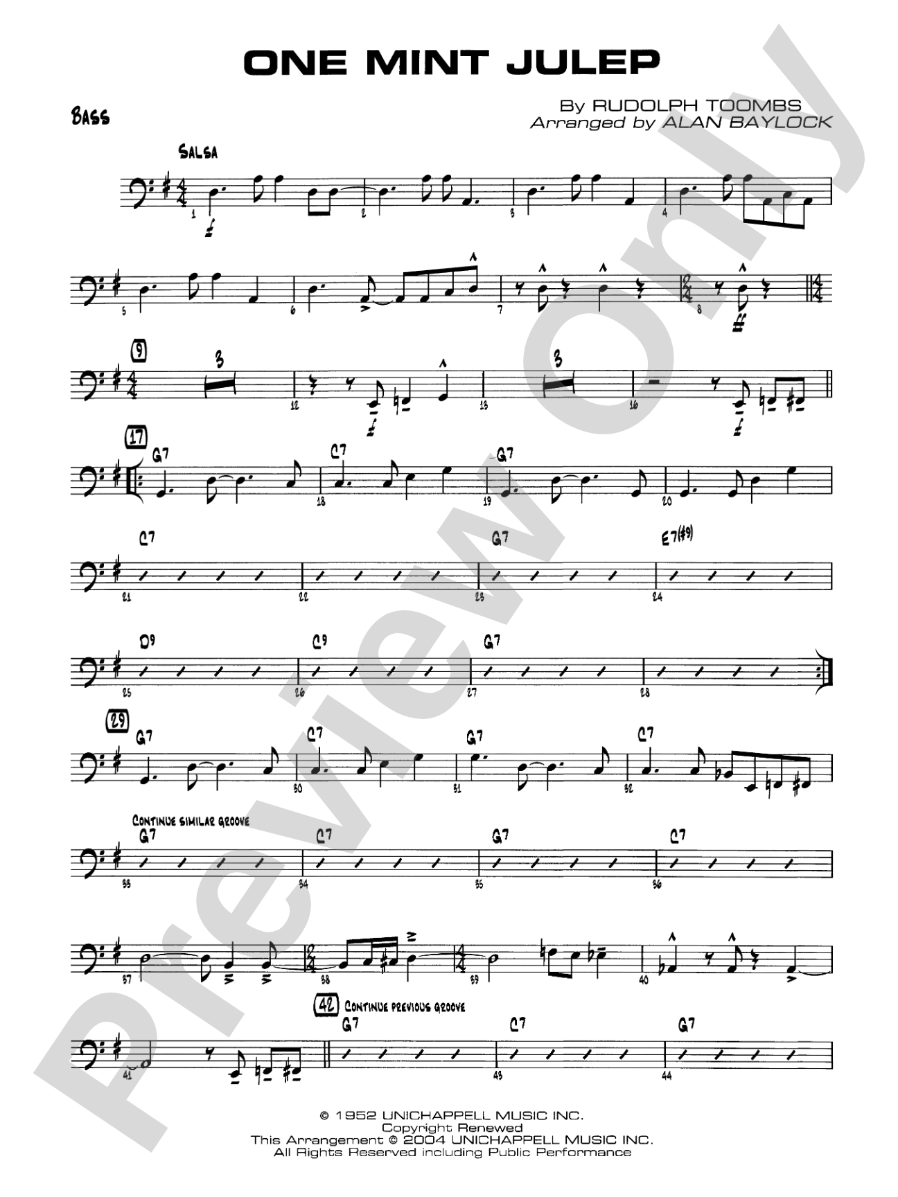 One Mint Julep: String Bass