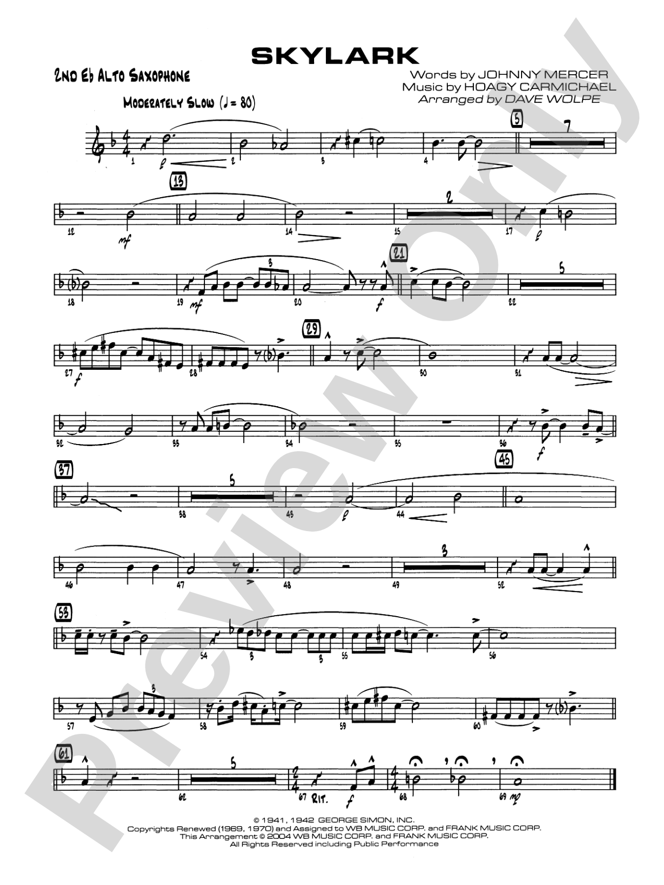 Skylark: 2nd E-flat Alto Saxophone