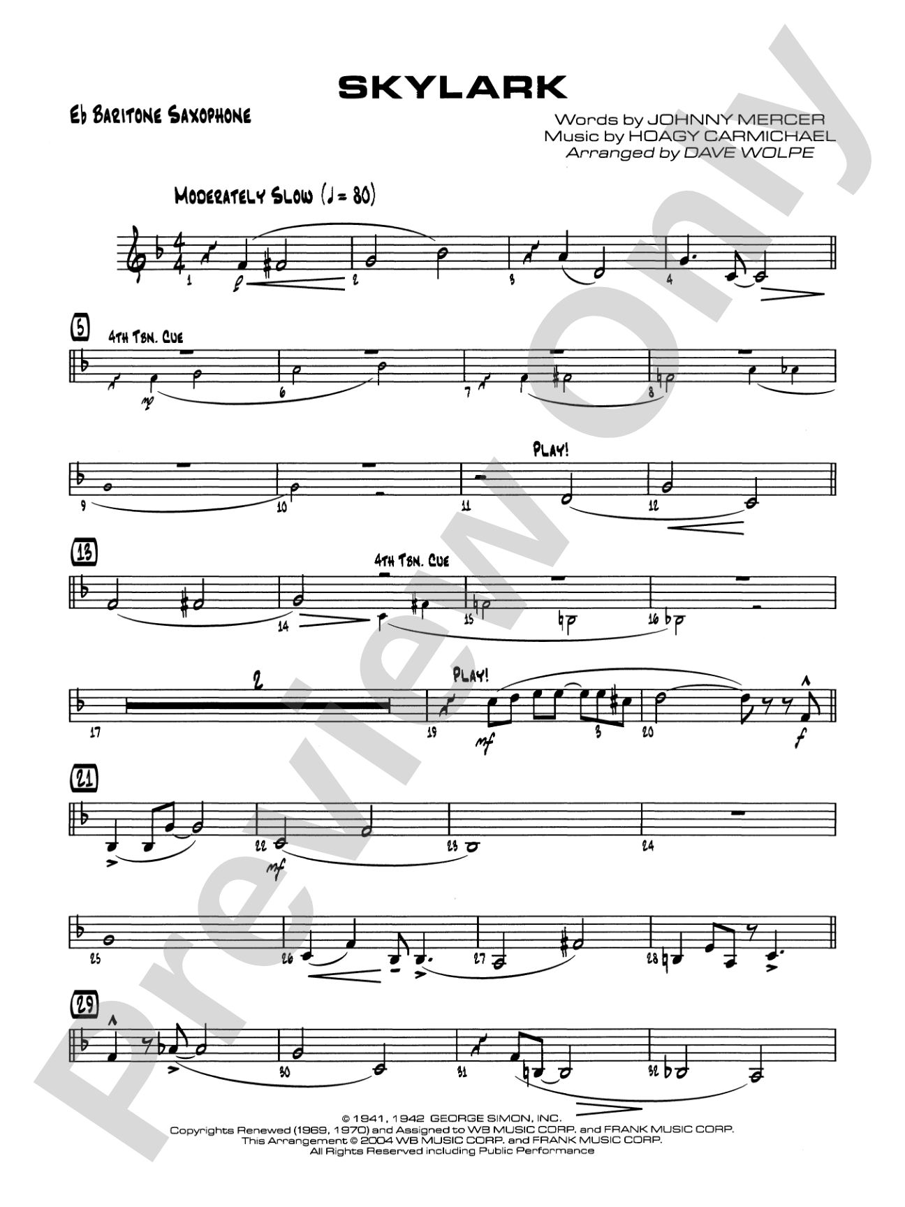 Skylark: E-flat Baritone Saxophone