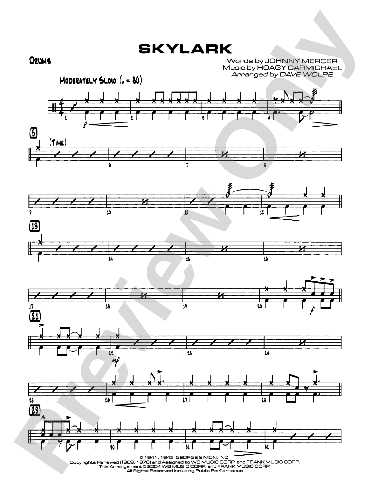 Skylark: Drums