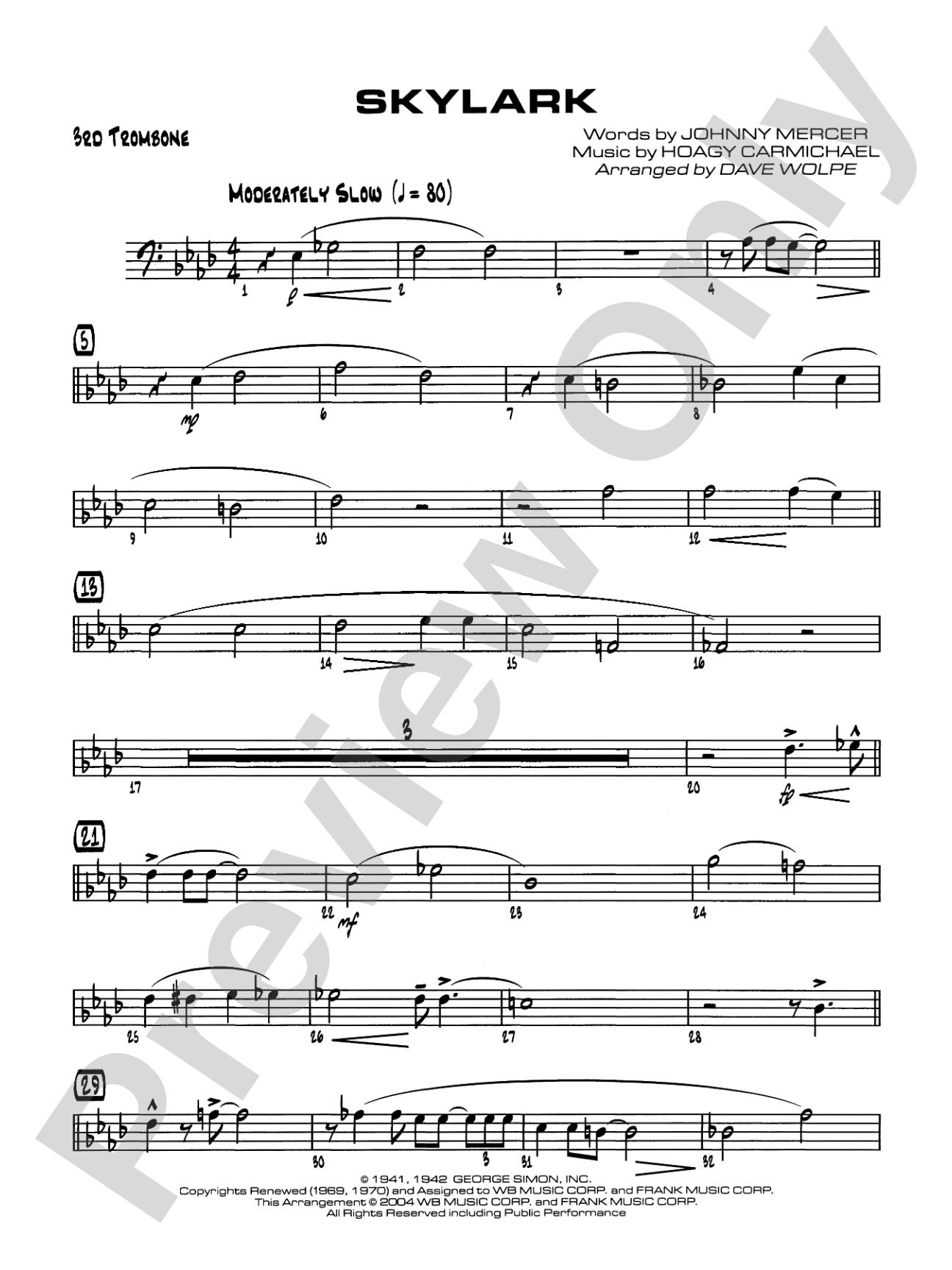 Skylark: 3rd Trombone