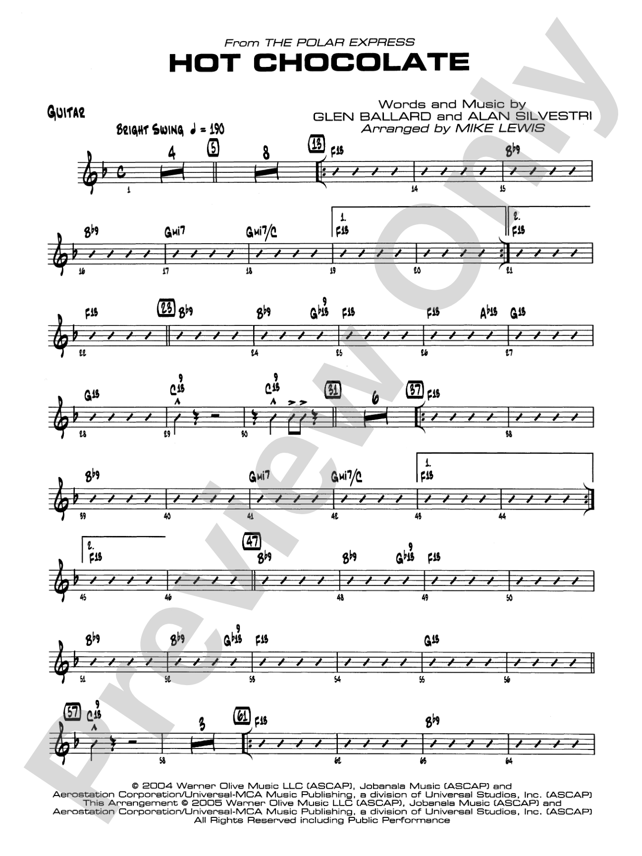 Hot Chocolate (from The Polar Express): Guitar